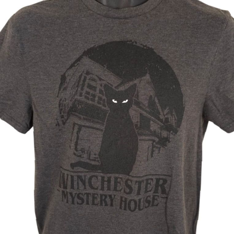 Vintage Winchester Mystery House Shirt Mens Size Small Gray Black Cat Haunted Size US S / EU 44-46 / 1 - 2 Thumbnail