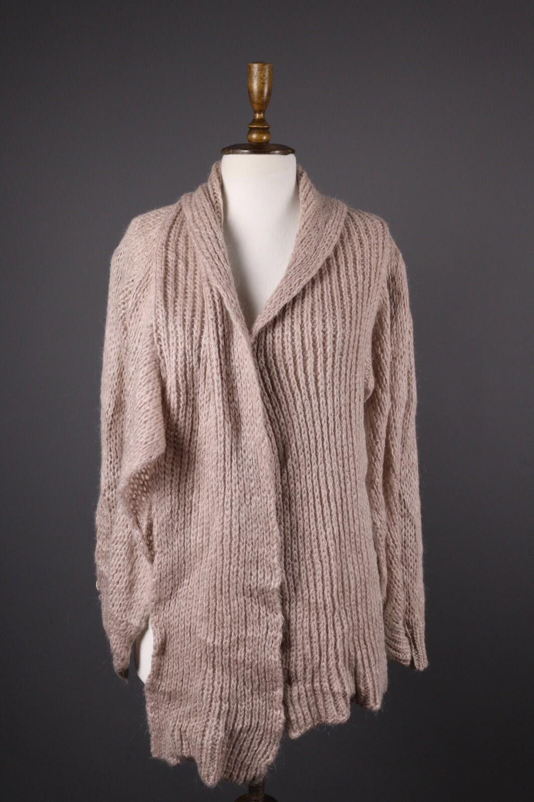 Designer Manila Grace Mohair Pink Draped Cardigan Sweater Size 1 Size M / US 6-8 / IT 42-44 - 1 Thumbnail