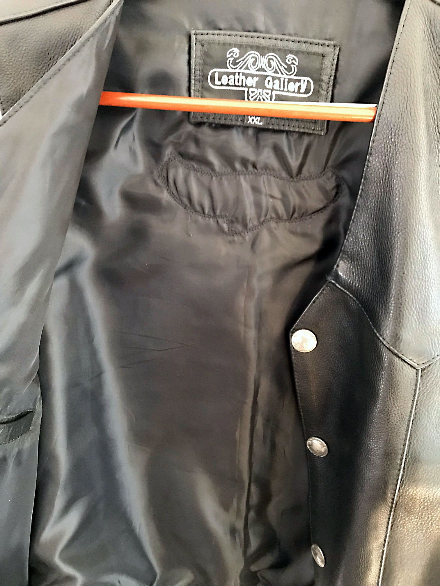 Other Motorcycle Biker Leather Buffalo Vest Sleeveless Size US XXL / EU 58 / 5 - 4 Thumbnail