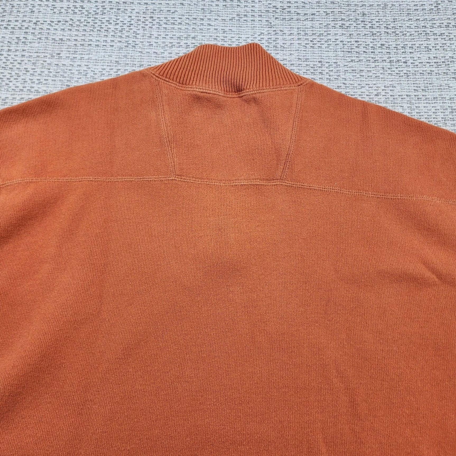 Tommy Bahama Tommy Bahama Sweater Mens L Orange Quarter Zip Pullover Cotton Mock Neck Shirt Size US L / EU 52-54 / 3 - 7 Thumbnail