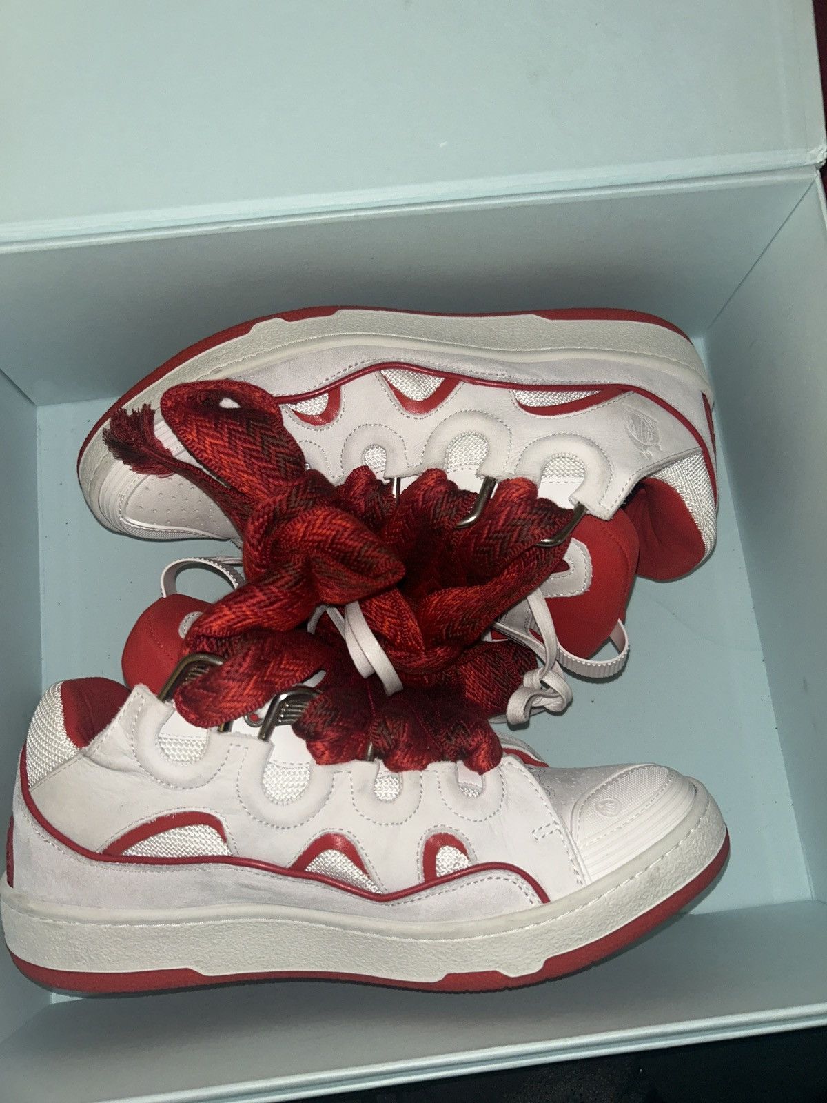 Lanvin Lanvin curb sneaker white and red Size US 9 / EU 42 - 2 Thumbnail