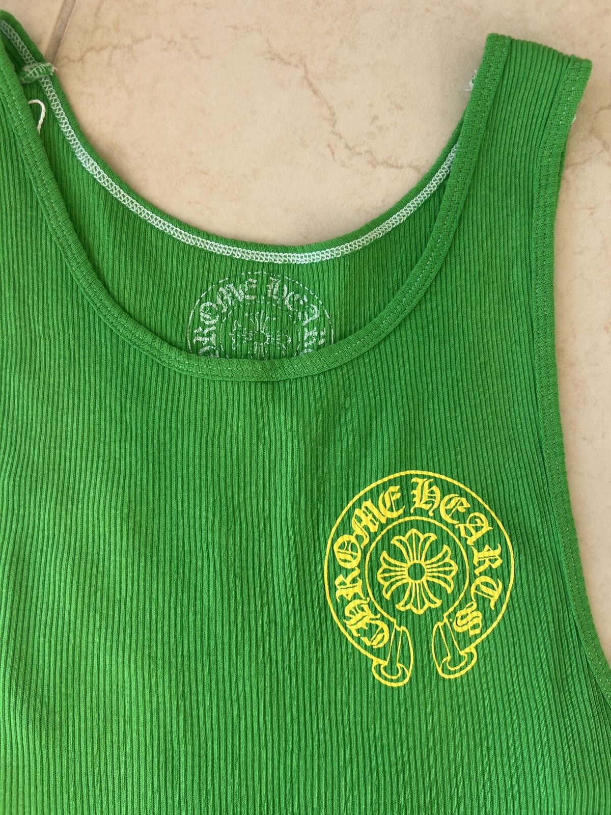 Chrome Hearts Chrome Hearts Green/Yellow Horseshoe Tank Top Size US M / EU 48-50 / 2 - 5 Thumbnail