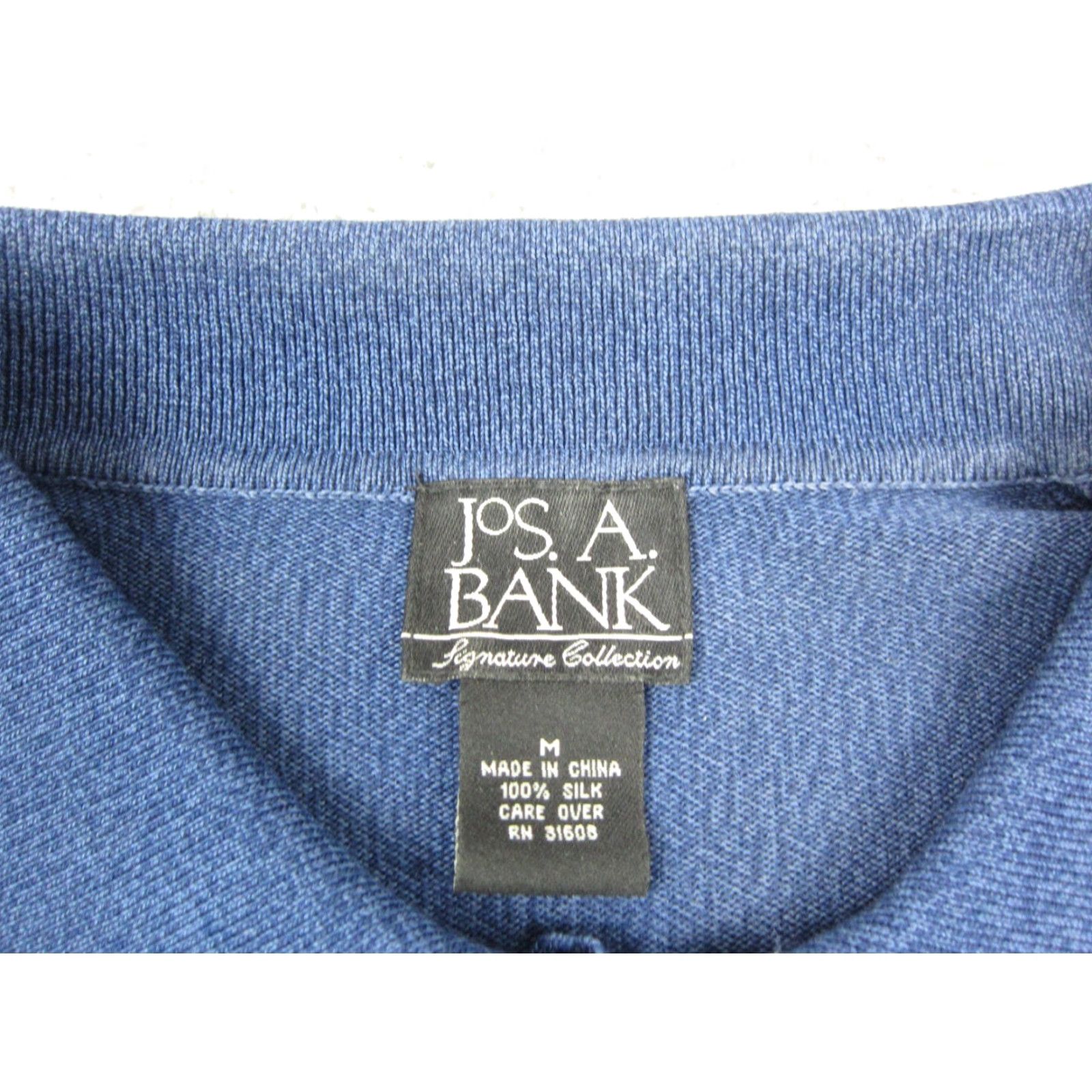 Jos. A. Bank Jos A Bank Sweater Mens Pullover Knit 100% Silk Blue M Casual Golf 90s Preppy Vintage No Size US M / EU 48-50 / 2 - 3 Thumbnail