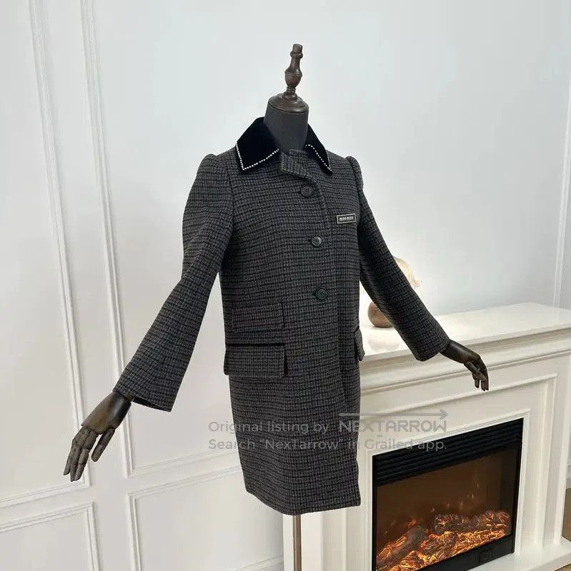 Miu Miu Miu Miu Gray Women's Coat Size S . Size S / US 4 / IT 40 - 2 Thumbnail