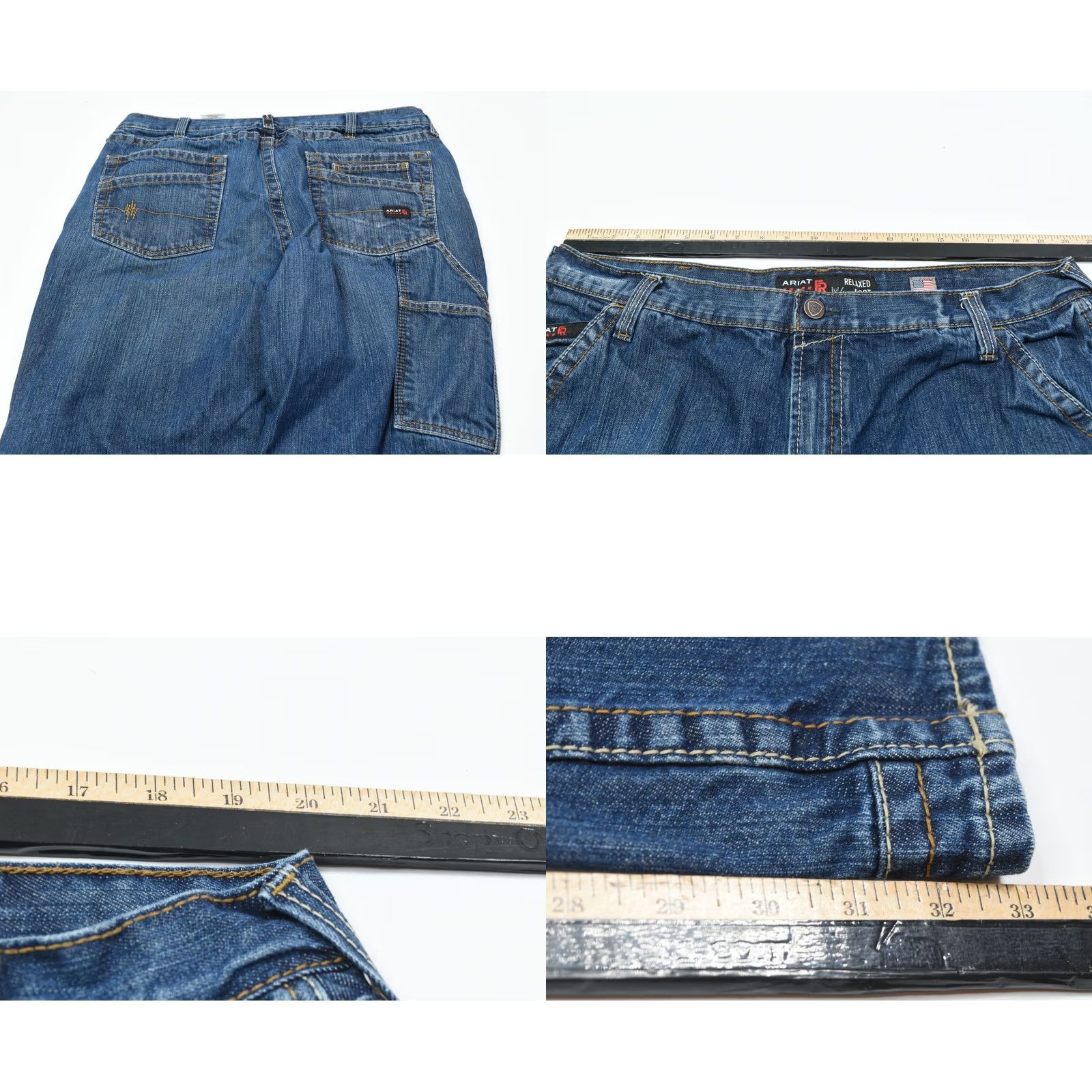 Ariat Ariat Jeans Blue Relaxed Bootcut Cotton Denim Workwear Mens 40x34 Regular Fit 5-Pocket Denim Size US 40 / EU 56 - 8 Thumbnail