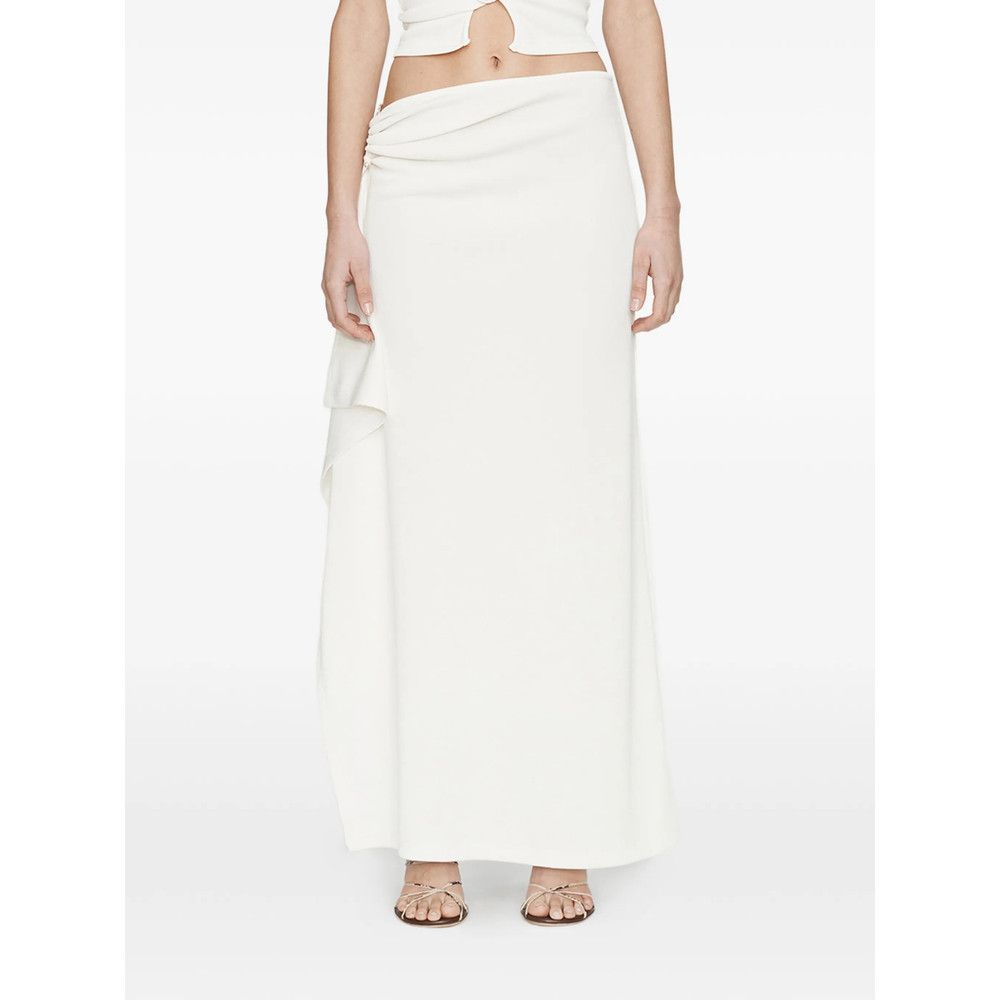 Christopher Esber Christopher Esber WHITE Skirts - Asymmetric & Draped Skirts Size 30" / US 8 / IT 44 - 1 Thumbnail
