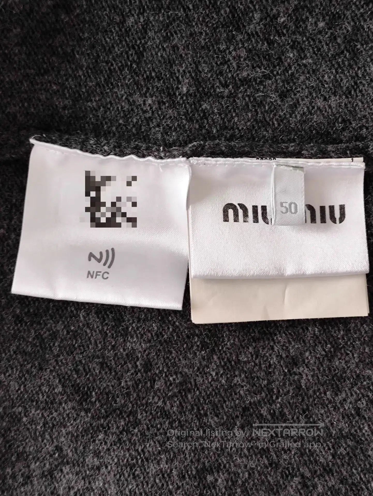 Miu Miu Gray Button-Front Long Sleeve Cardigan. Size US M / EU 48-50 / 2 - 6 Thumbnail