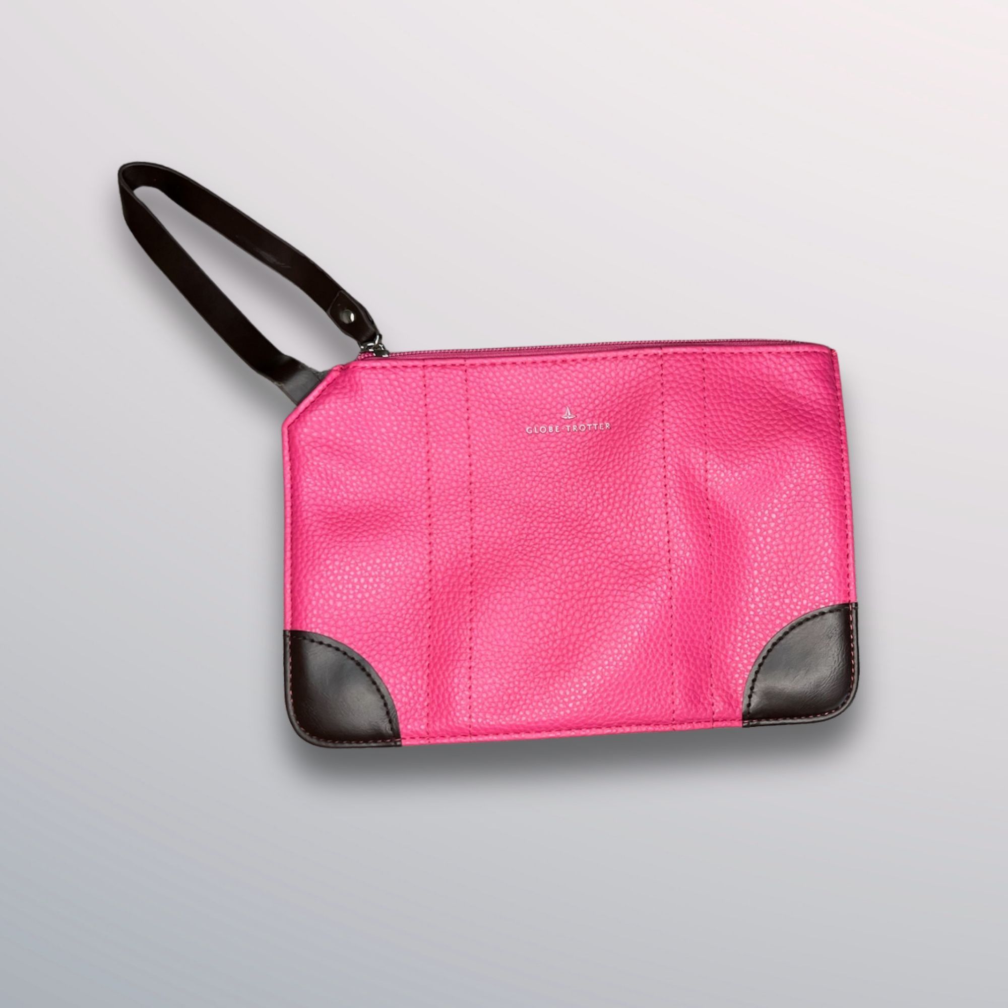 Globe-Trotter Globe-Trotter Pink Leather Small Amenity Bag With Black Hand Size ONE SIZE - 2 Thumbnail