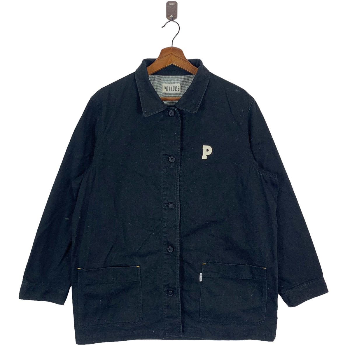 Designer × Vintage VINTAGE PINK HOUSE DENIM BLACK BUTTON JACKET Size US L / EU 52-54 / 3 - 3 Thumbnail