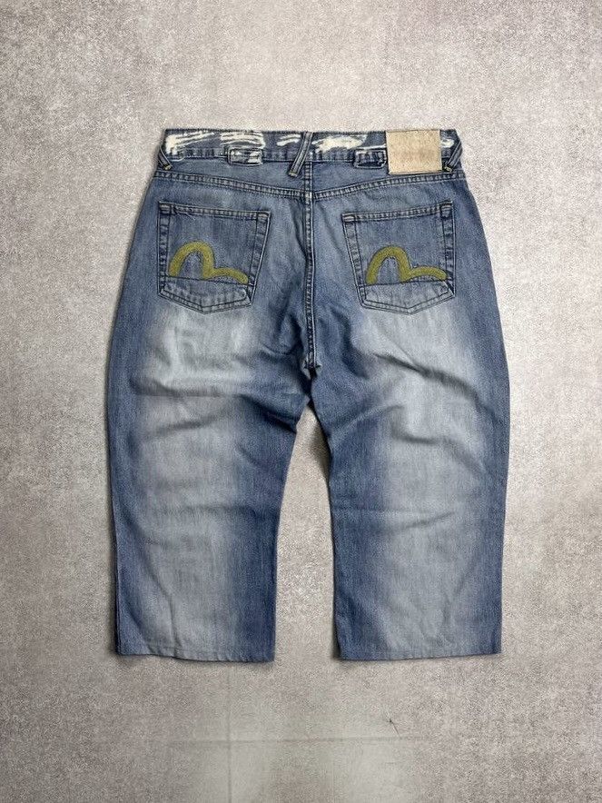 Japanese Brand Vintage Evisu Baggy Shorts Jorts Japanese Denim 34 Y2K Size US 34 / EU 50 - 1 Thumbnail