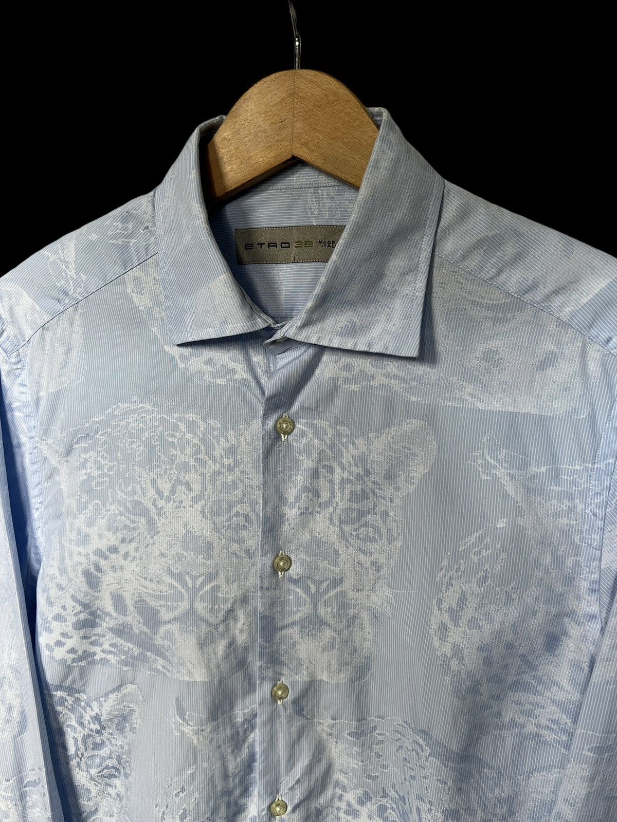 Etro Etro 🇮🇹 Leopard Motif Button Up Shirt Size US M / EU 48-50 / 2 - 6 Thumbnail