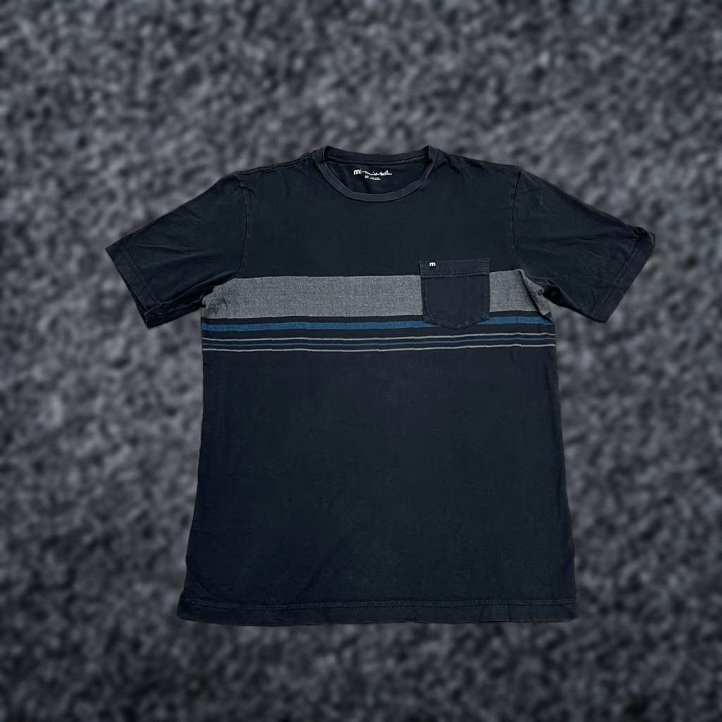 TravisMathew Travis Mathew Shirt Mens M Blue Stripe Pocket Crewneck Tee T Shirt Casual Preppy Size US M / EU 48-50 / 2 - 1 Thumbnail
