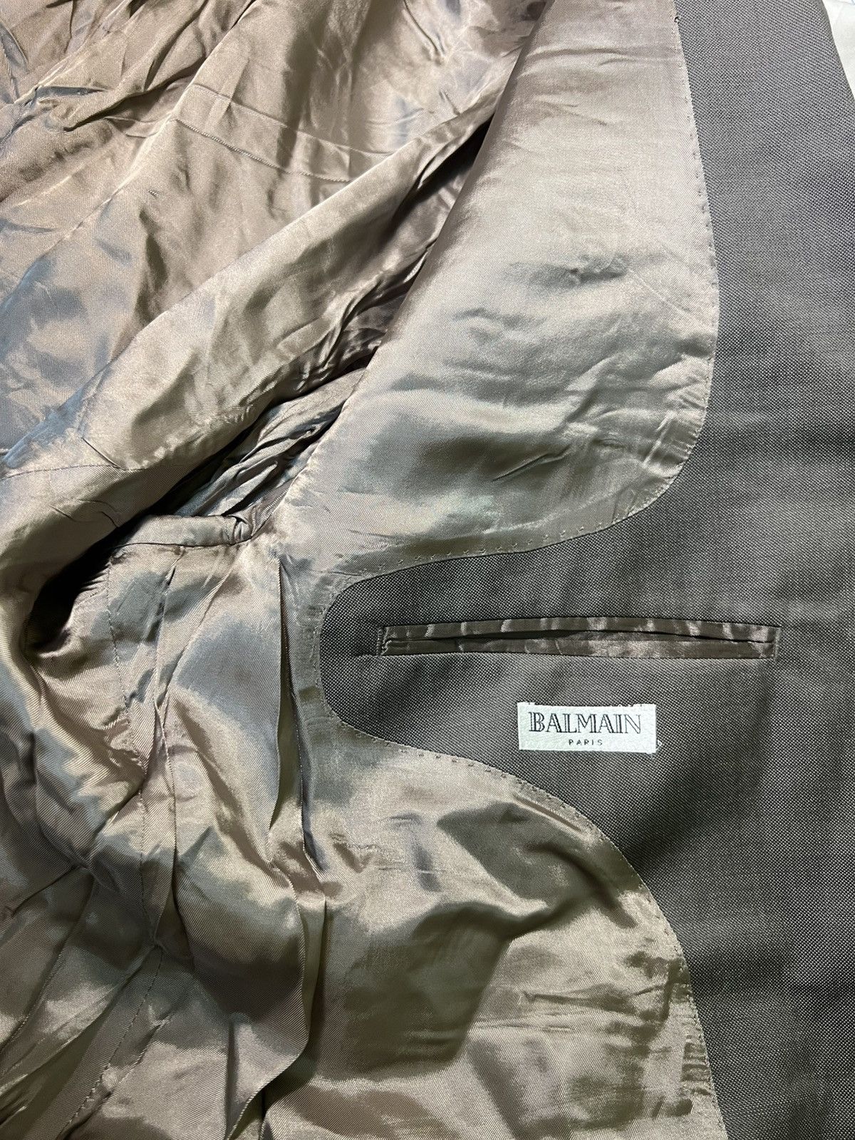 Balmain Balmain Paris Men’s Suit EU 56 W40 XXL Gray Wool Size 46S - 9 Thumbnail