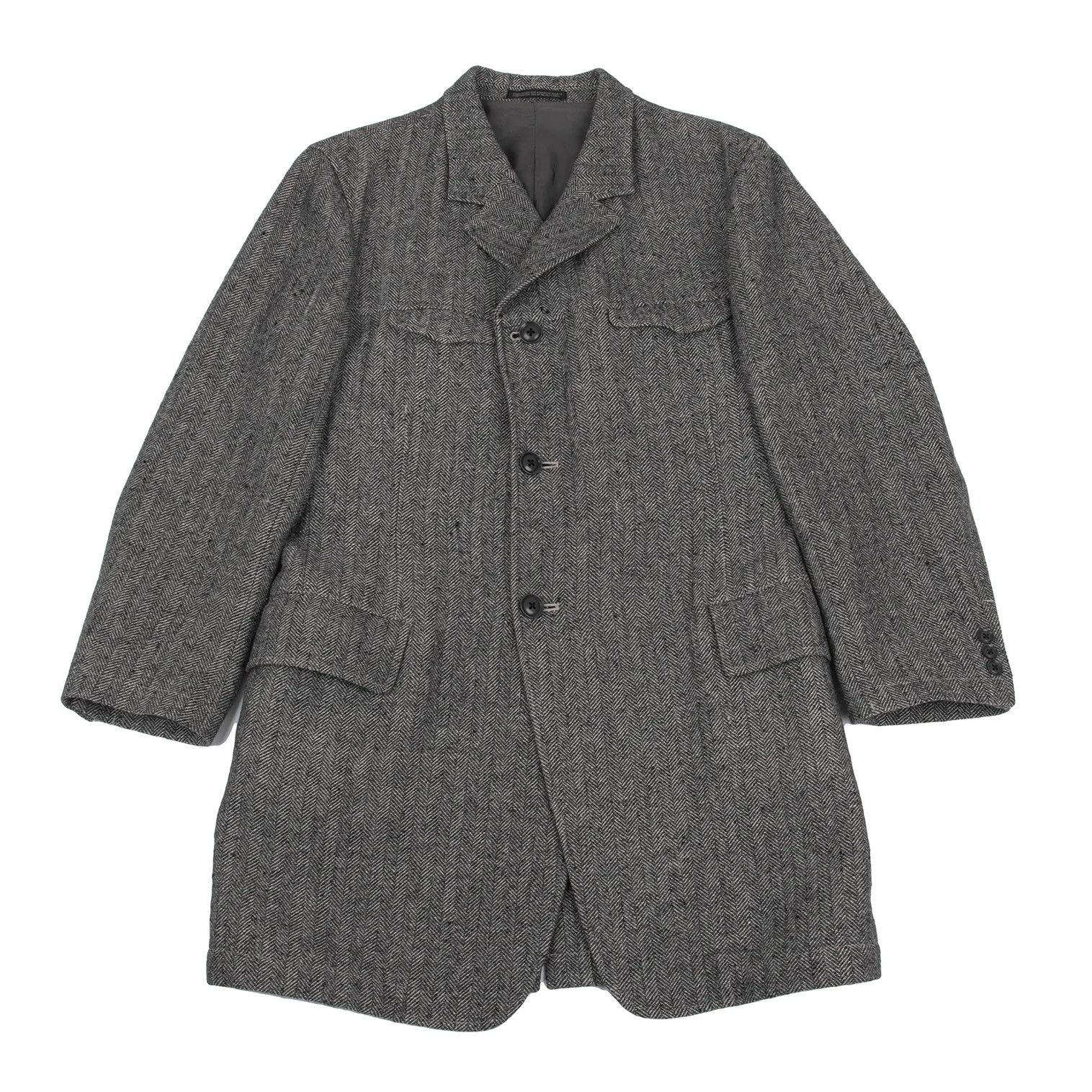 Yohji Yamamoto Yohji Yamamoto Wool Linen Herringbone Jacket Size US L / EU 52-54 / 3 - 1 Thumbnail
