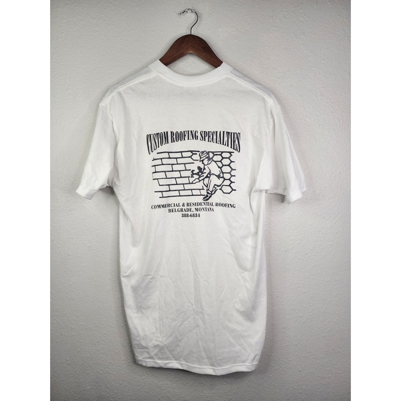 Jerzees × Vintage Vintage Roof Shirt Roofing Specialties Belgrade Montana Tee Size US L / EU 52-54 / 3 - 1 Thumbnail