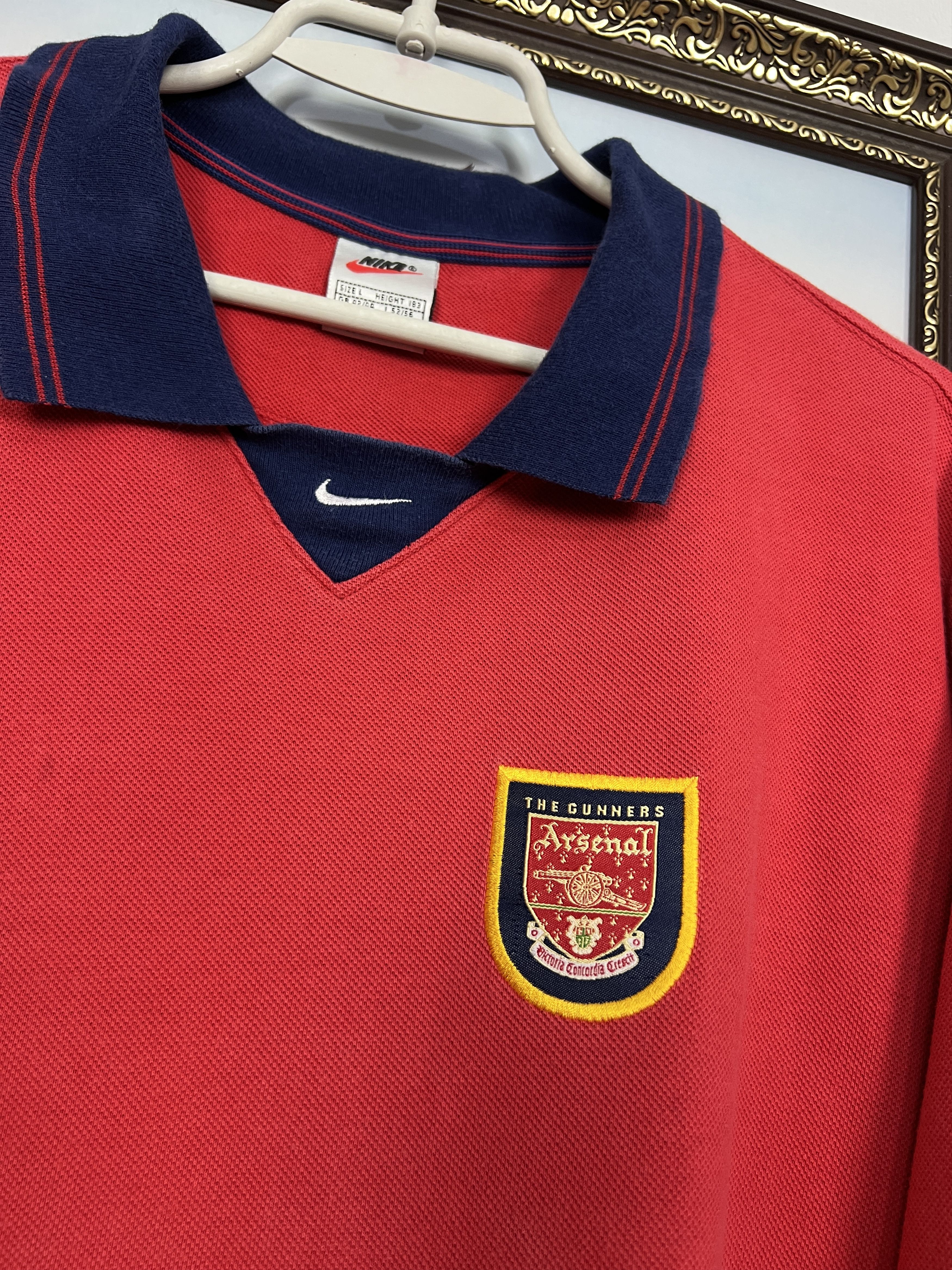 Nike Arsenal Football Train Shirt Polo Soccer Gunners Jersey Size US L / EU 52-54 / 3 - 3 Thumbnail