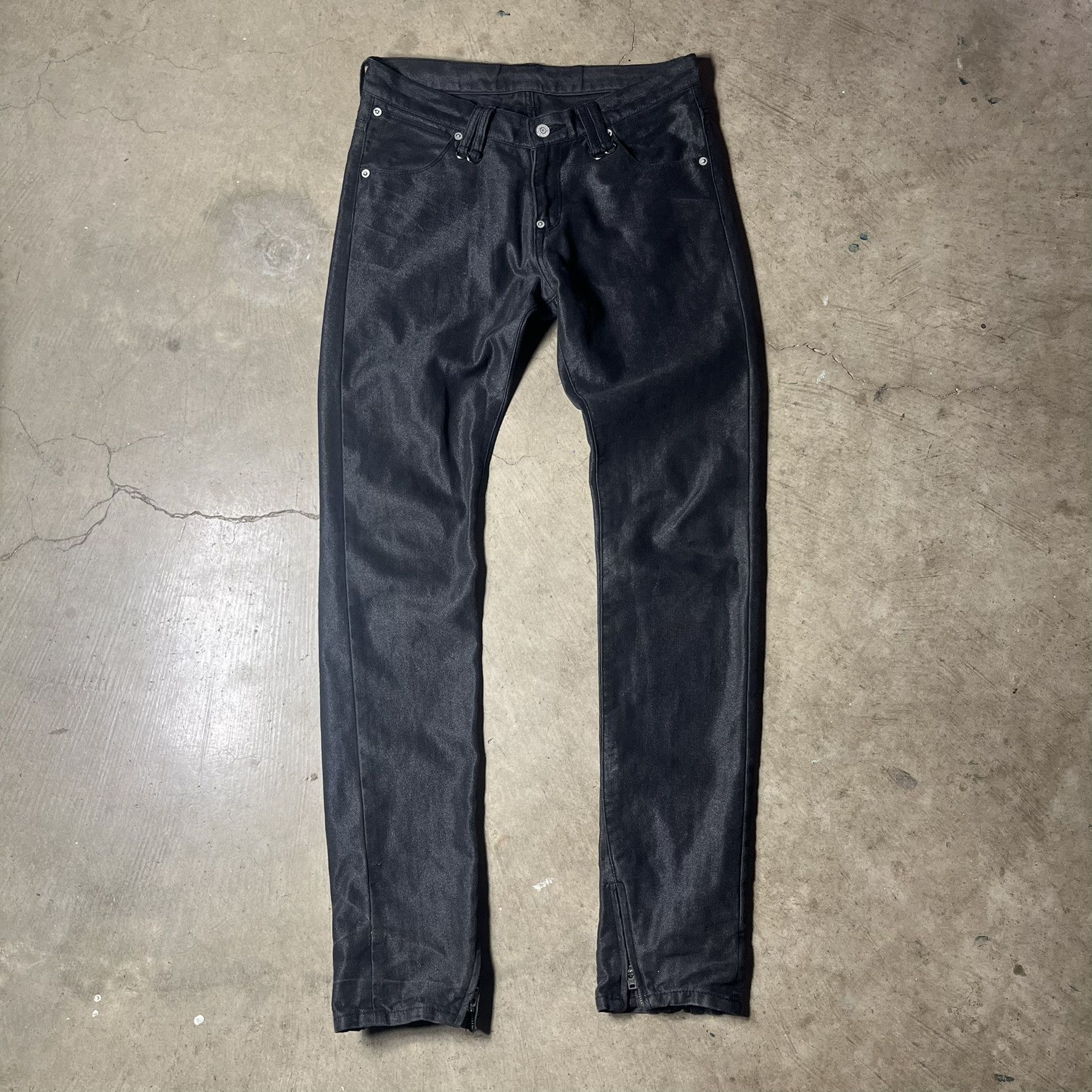 BUFFALO BOBS Buffalo Bobs Waxed Zip Flare Denim Size US 31 - 1 Thumbnail