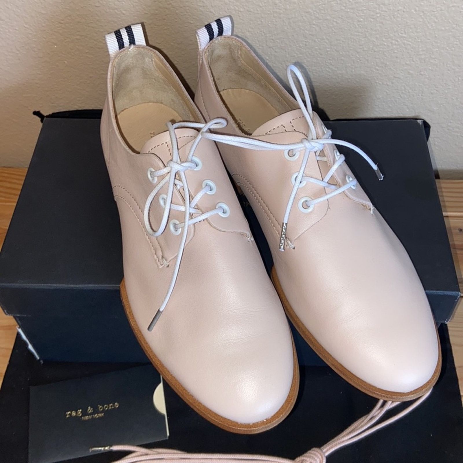 Rag & Bone NEW! rag & bone AUDREY 39.5 9.5 Pink Leather Loafer Oxford Size US 9.5 / IT 39.5 - 10 Thumbnail