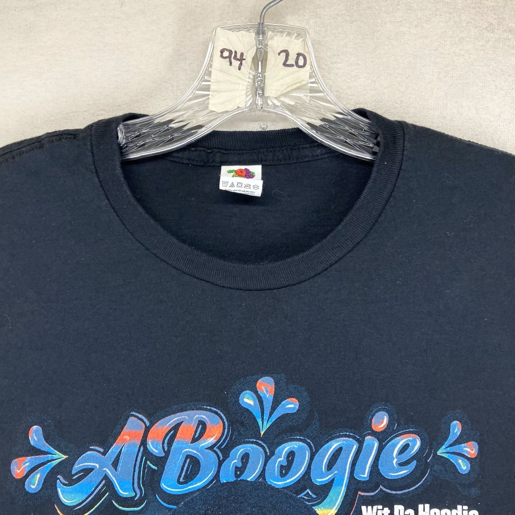 Fruit Of The Loom A BOOGIE WIT DA HOODIE Rap Tee Medium Hip Hop Concert Tour Toosii Kaliii Fruit of the Loom Black T-Shirt Unisex Adults M Size US M / EU 48-50 / 2 - 6 Thumbnail