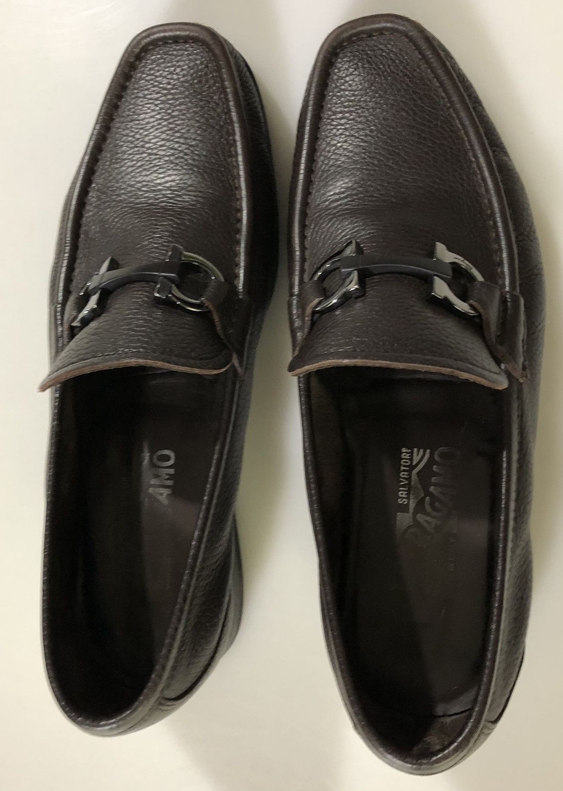 Salvatore Ferragamo Salvatore Ferragamo 🇮🇹 Dk Brown Leather Gancini Bit Loafers 8 Size US 7.5 / EU 40-41 - 9 Thumbnail