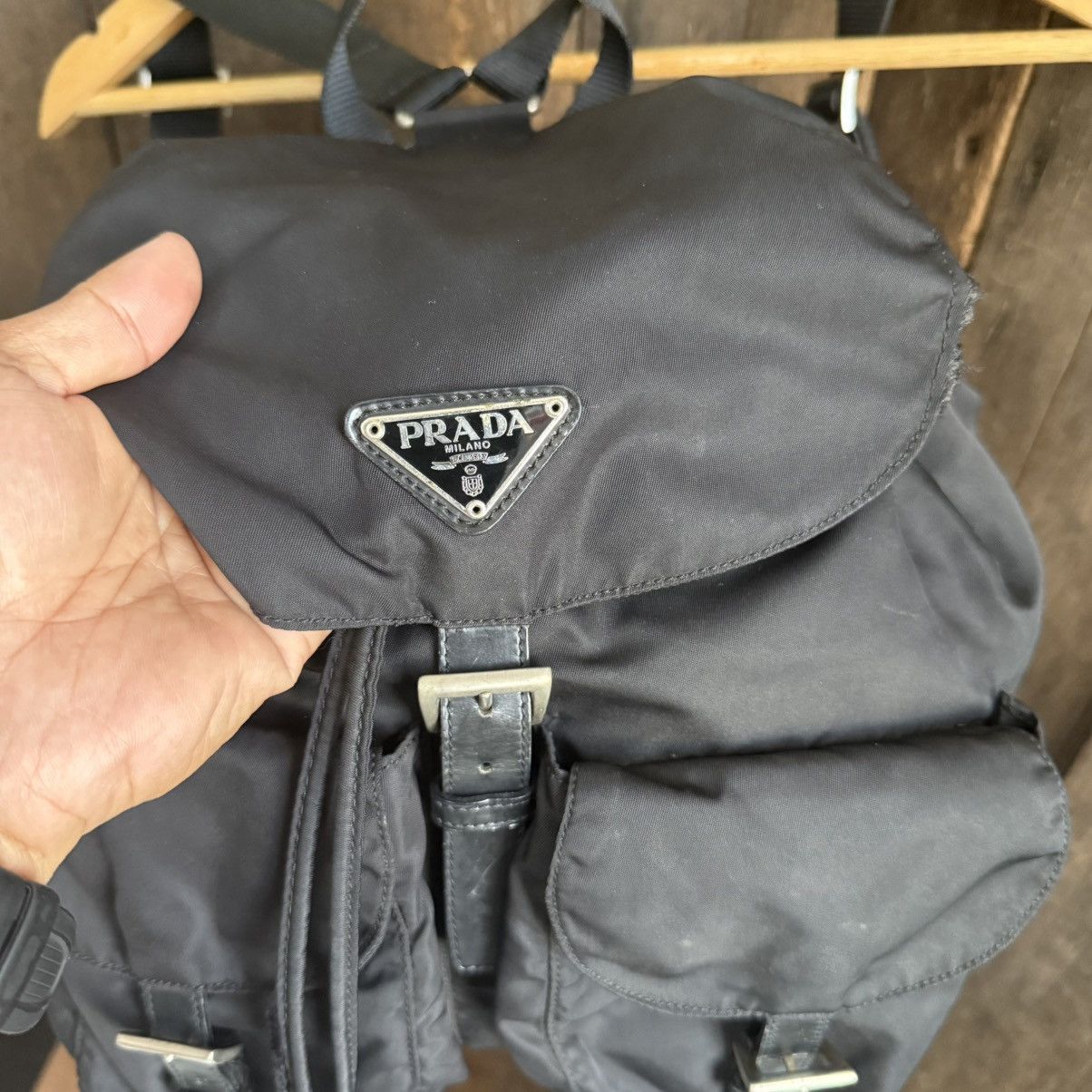 Prada Vintage Prada Black Medium Backpack Size ONE SIZE - 2 Thumbnail