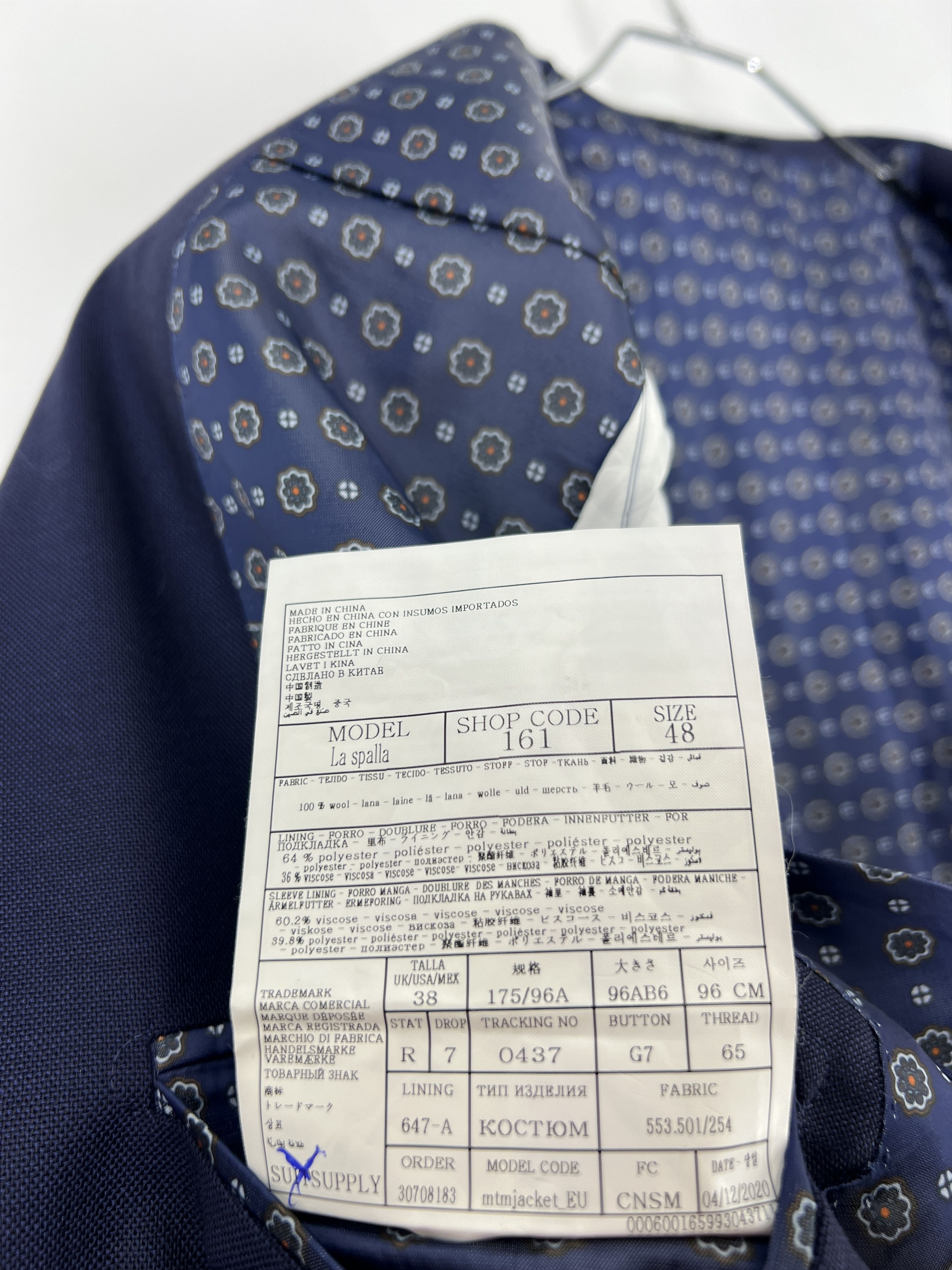 Suitsupply La Spalla Wool Blazer Size S (EU:48; UK:38; US:38R) Size 38R - 9 Thumbnail