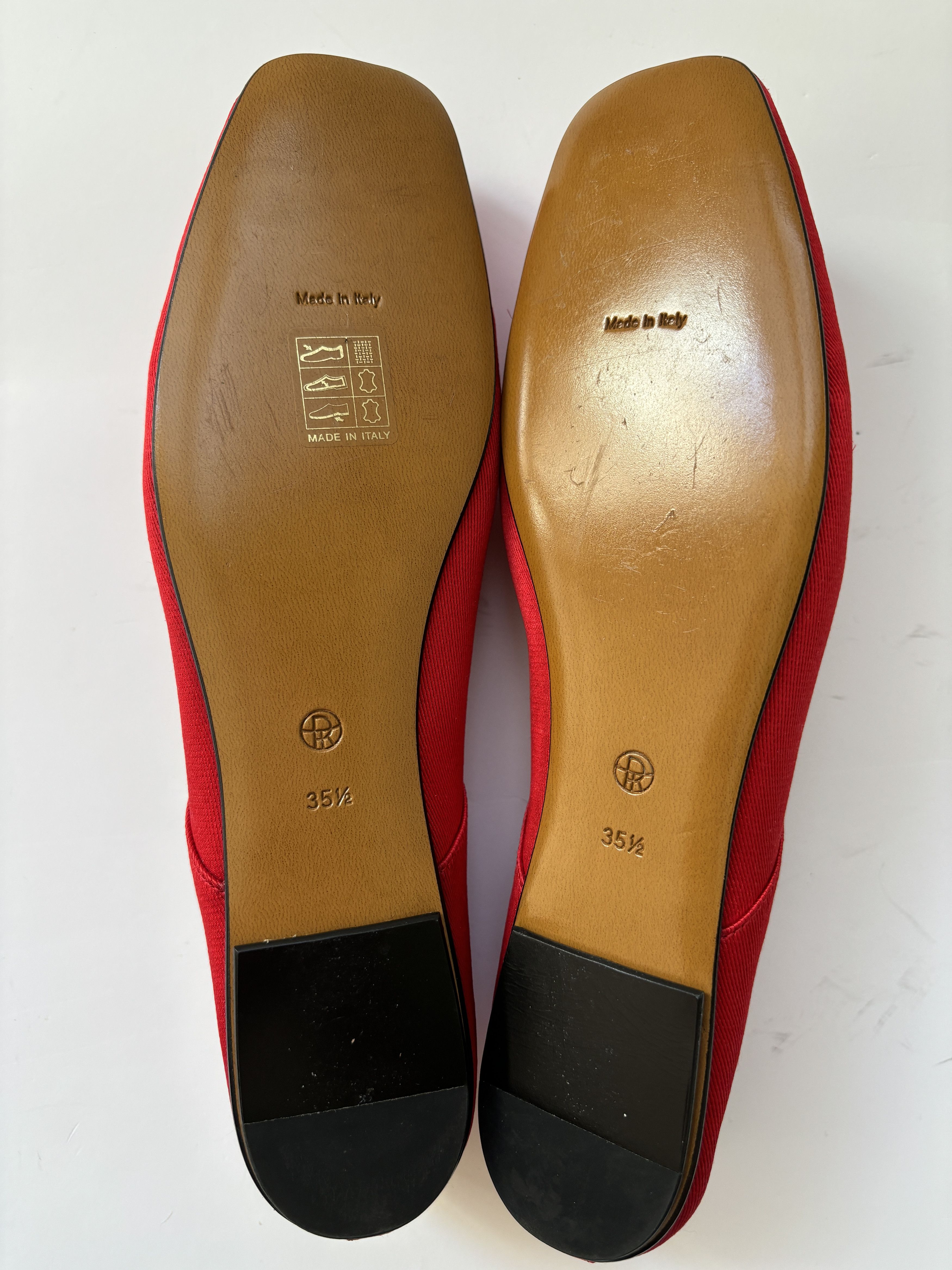 The Row ⚡️QUICK SALE⚡️The Row Red Satin Ballet Flats Size US 5.5 / IT 35.5 - 8 Thumbnail
