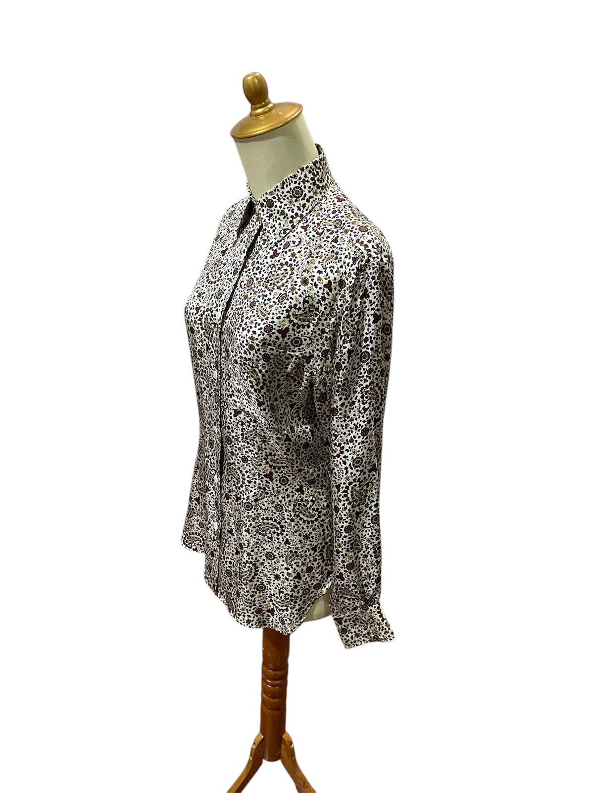 Celine AUTHENTIC CELINE FLORAL TOP BLOUSE / SHIRT Size S / US 4 / IT 40 - 3 Thumbnail