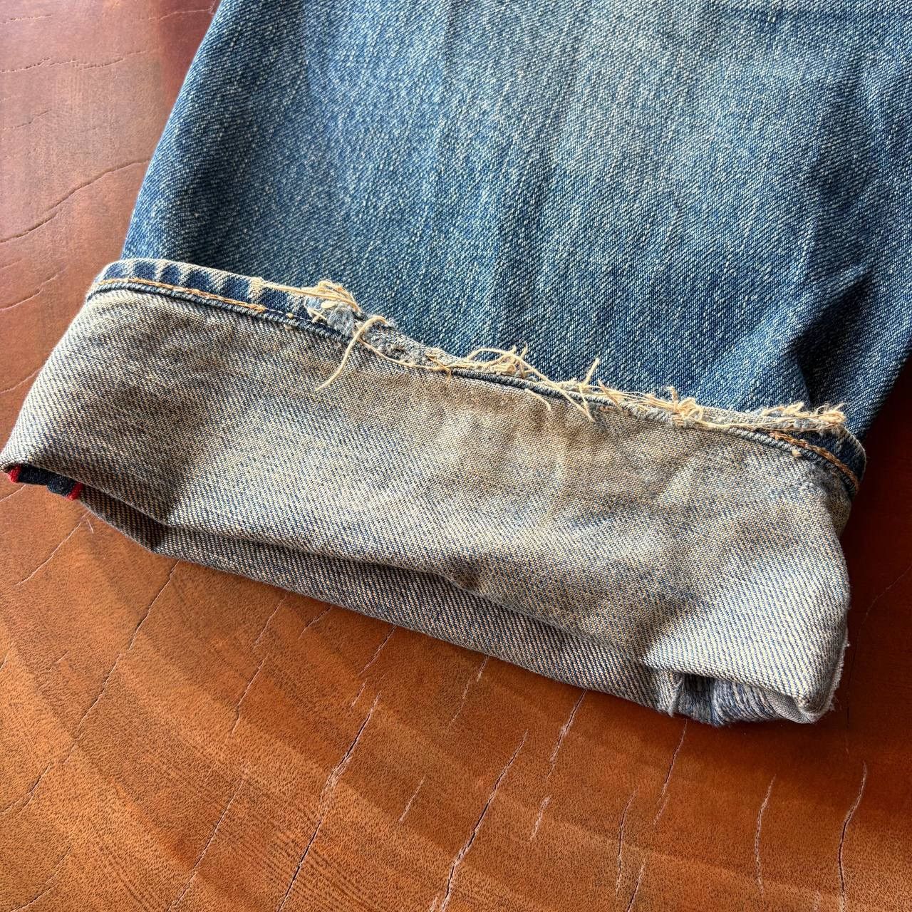 HOLLYWOOD RANCH MARKET Vintage 90’s HR Market Selvedge Distress Mud Wash Blue Pants Size US 34 / EU 50 - 20 Thumbnail