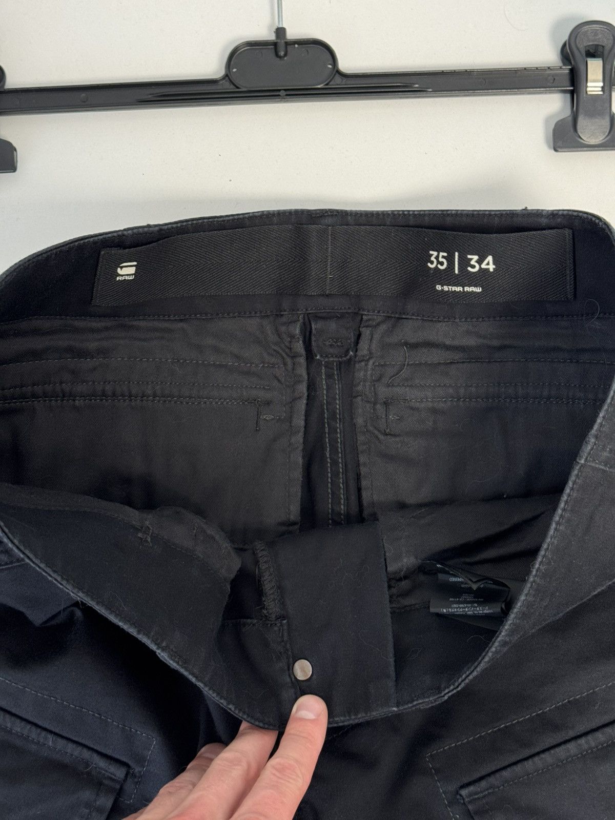 G-Star G-STAR RAW Black ROVIC SLIM Multipocket Cargo Pants Size W35 Size US 35 - 20 Thumbnail
