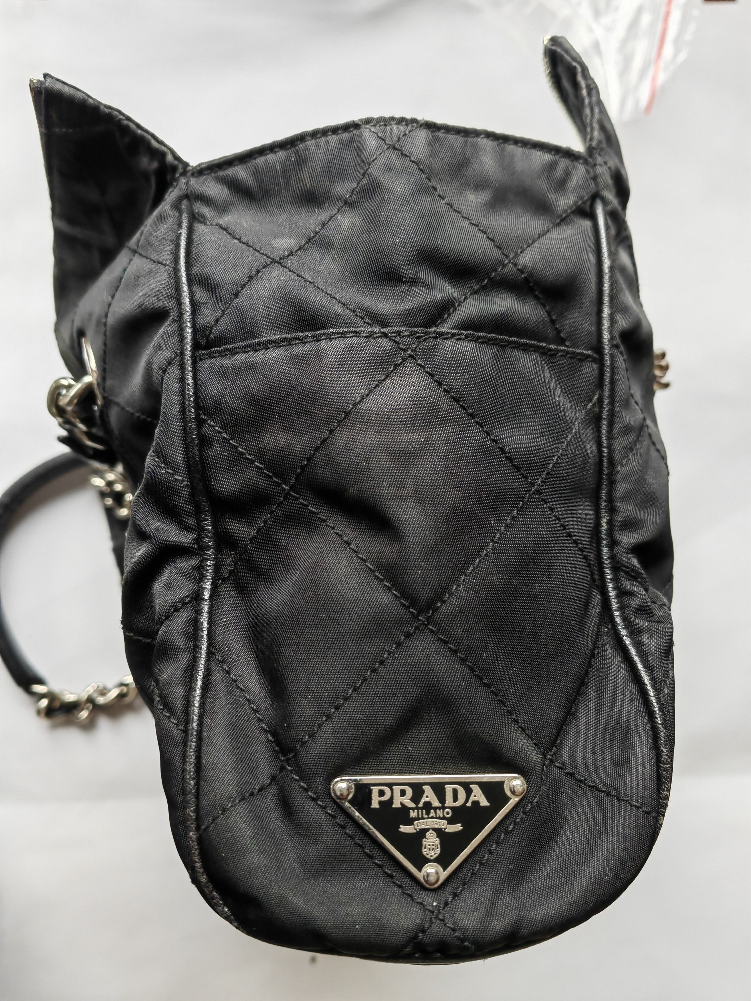 Prada Authentic Prada Shoulder Bag Nylon Chain Side Logo Black Size ONE SIZE - 6 Thumbnail