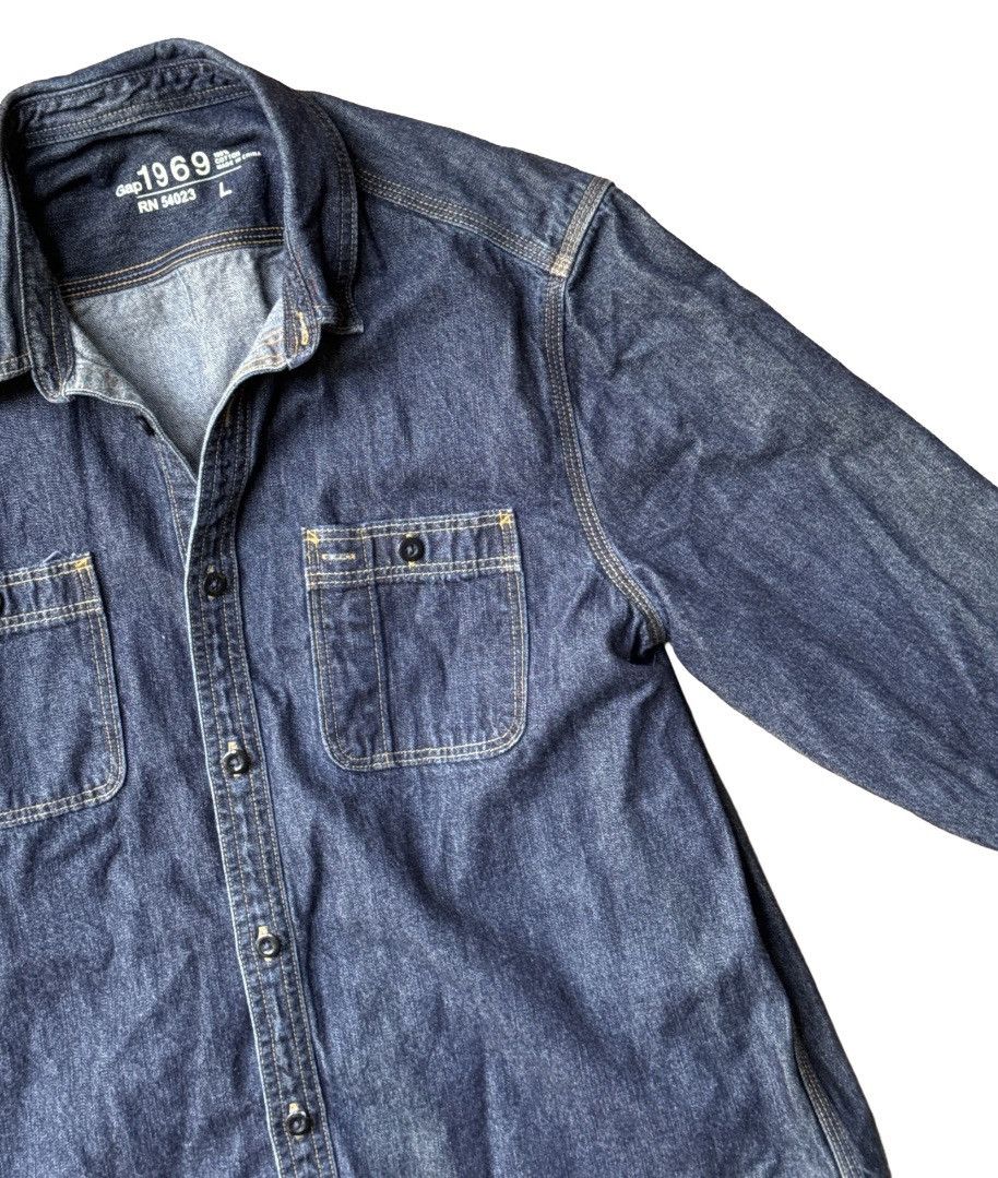 Gap Gap 1969 Large Denim Casual Shirt Size US L / EU 52-54 / 3 - 2 Thumbnail