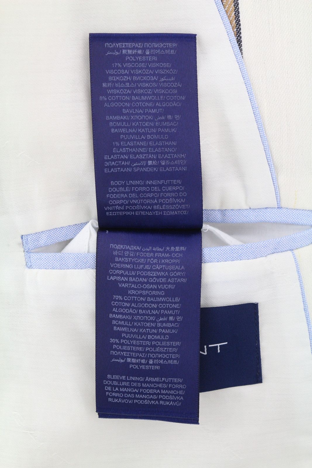 Gant STRIPE LINEN EU38 Off-White Linen Notch Blazer 85338 Size M / US 6-8 / IT 42-44 - 10 Thumbnail