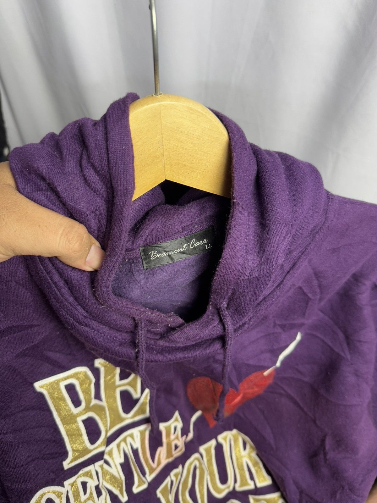 Hysteric Glamour × If Six Was Nine × Japanese Brand Beaumont Carr Japanese Poem Hoodie Purple Size US L / EU 52-54 / 3 - 5 Thumbnail