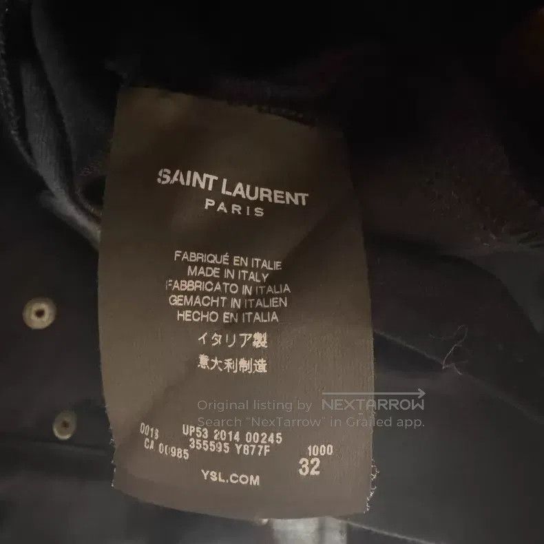 Saint Laurent Paris Saint Laurent Paris Black Waxed Basic Denim Jeans i Size US 32 / EU 48 - 3 Thumbnail