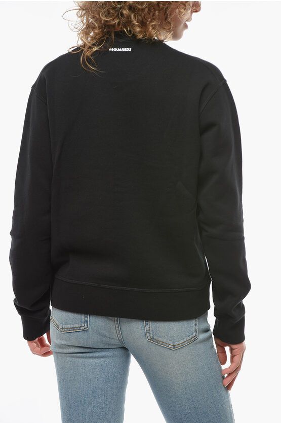 Dsquared2 og1mm0624 Printed Icon Sweatshirt in Black Size L / US 10 / IT 46 - 2 Thumbnail