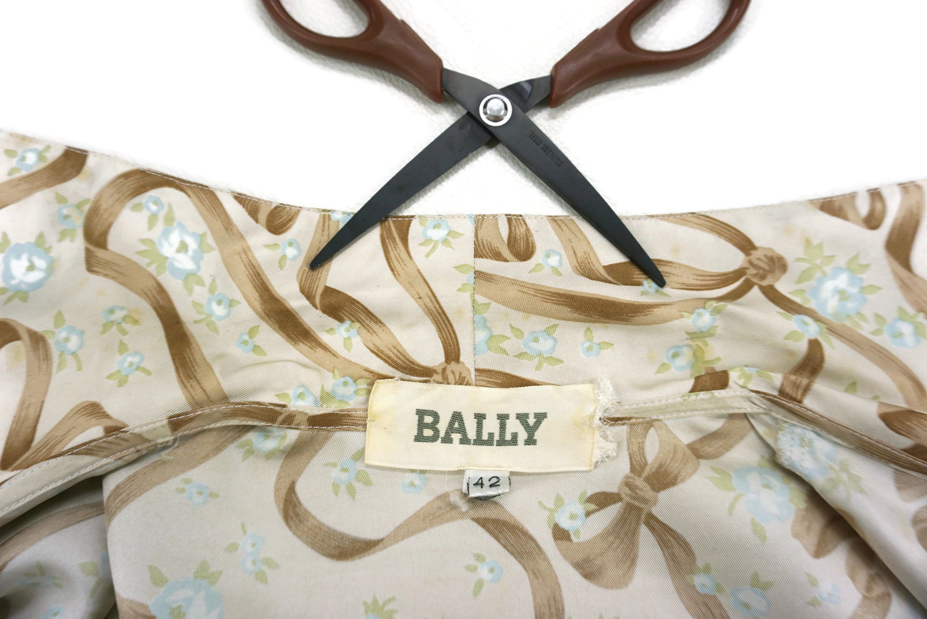 Bally Bally Silk Shirt Ribbons Floral Blouse Made in Italy Size L / US 10 / IT 46 - 14 Thumbnail