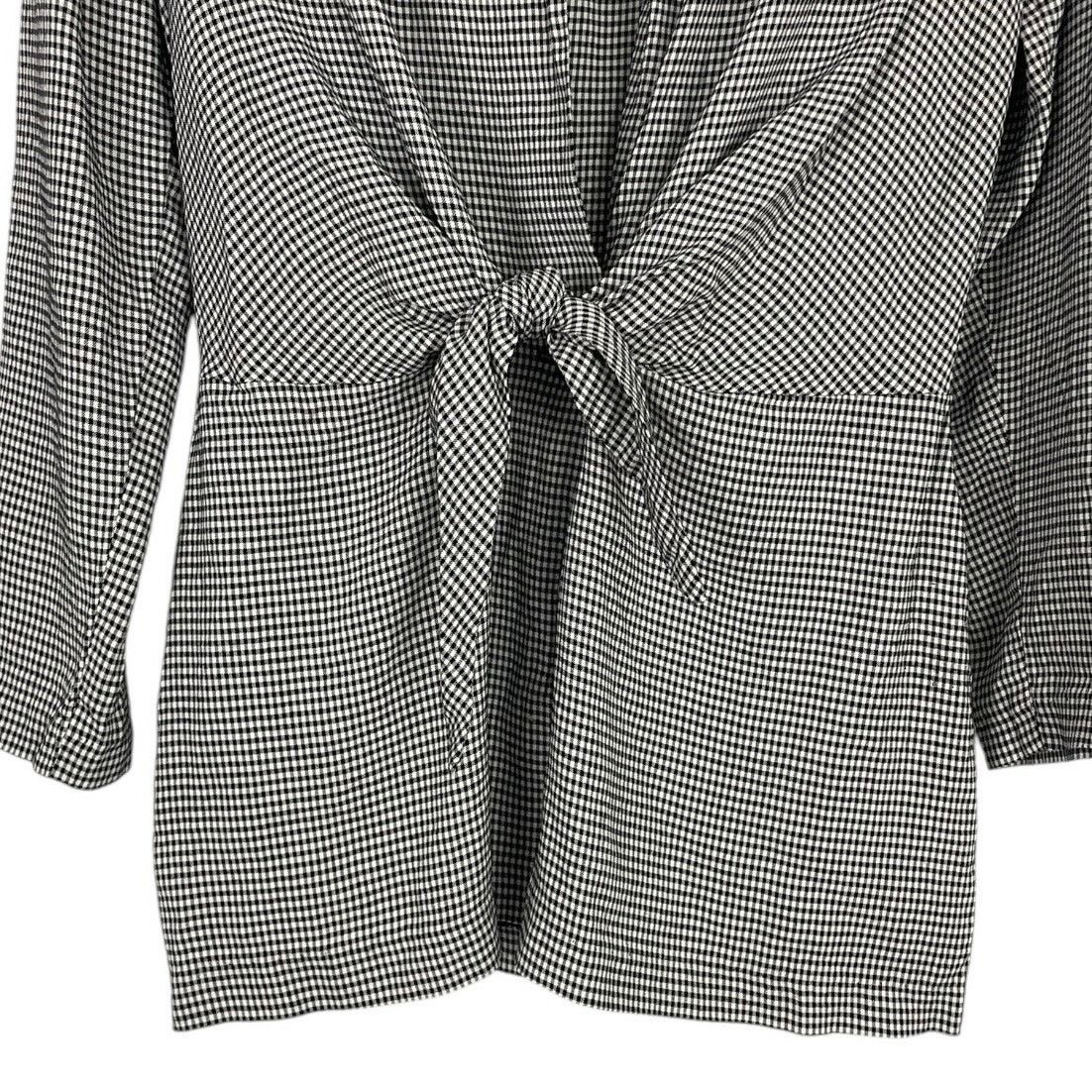 Vintage Francine Browner Vintage Black and White Gingham Blazer Size M / US 6-8 / IT 42-44 - 6 Thumbnail