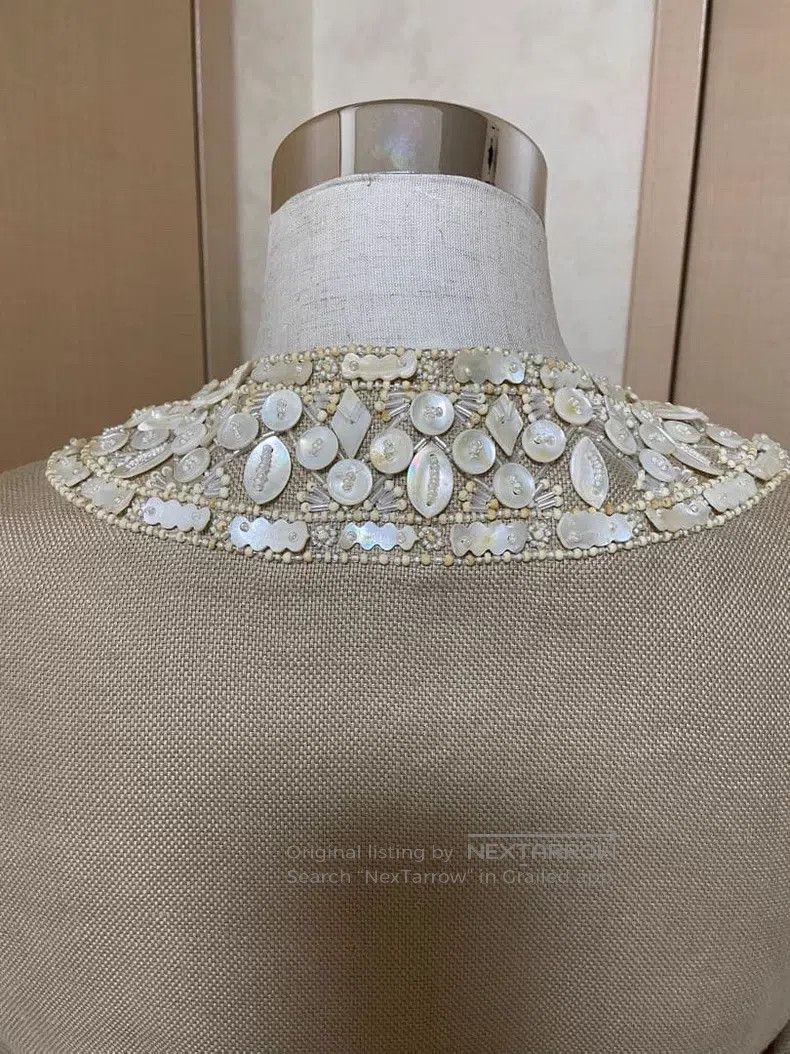 Valentino Valentino Heavy fritillaria nail bead linen coat Size S / US 4 / IT 40 - 4 Thumbnail
