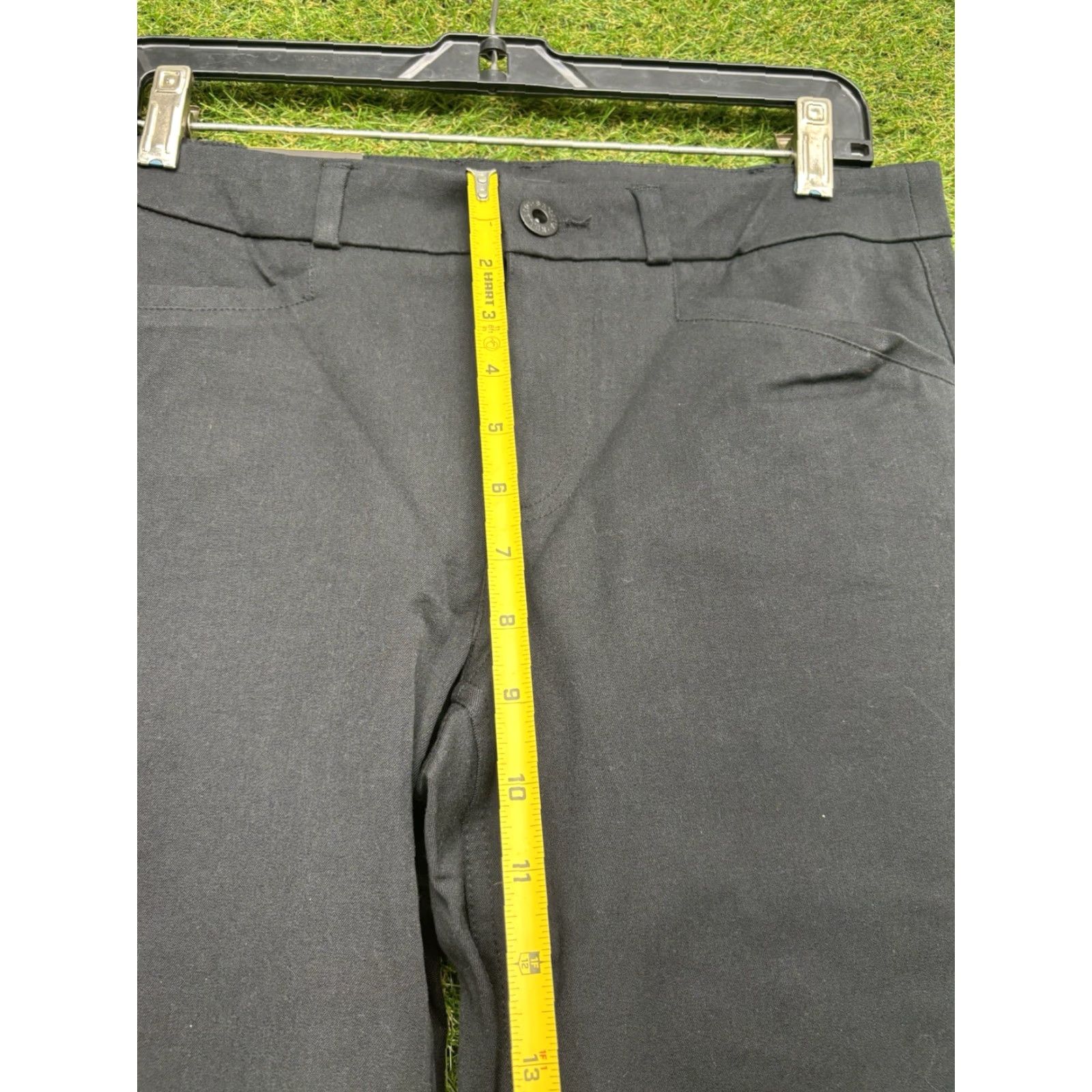 Banana Republic Banana Republic Chino Pants Womens 6 Flat Front High Rise Black Cotton Blend NWT, Office, Workwear, Regular Fit, 25in Inseam, Straight Leg (Adults) Size 28" / US 6 / IT 42 - 3 Thumbnail