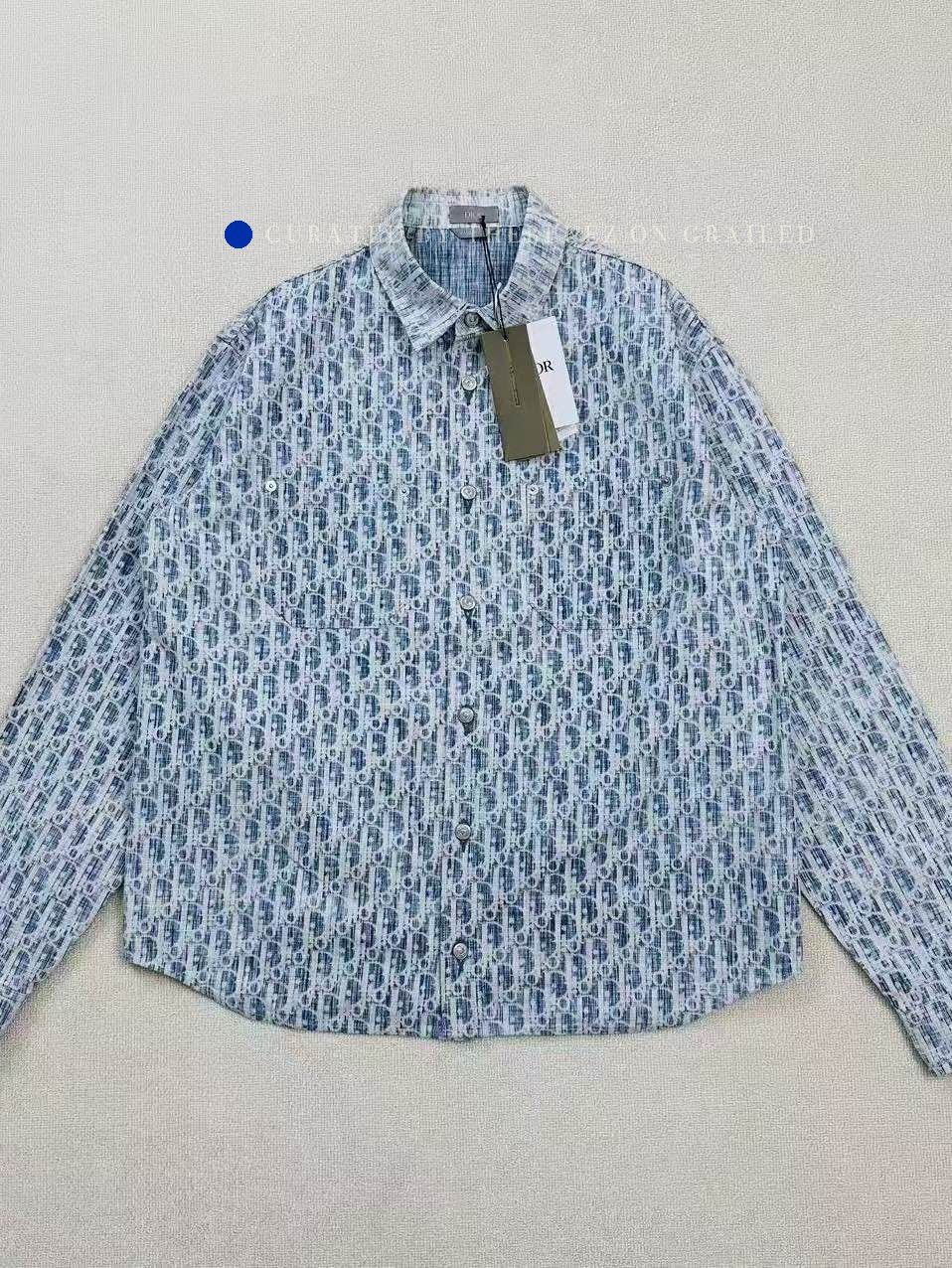 Dior Stylish Oblique Print Button Up Shirt Size US XS / EU 42 / 0 - 1 Thumbnail