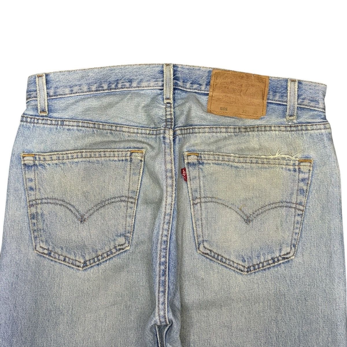 Levi's Vintage 90s Levis 501 Mud Wash Distressed Jeans Size US 32 / EU 48 - 4 Thumbnail