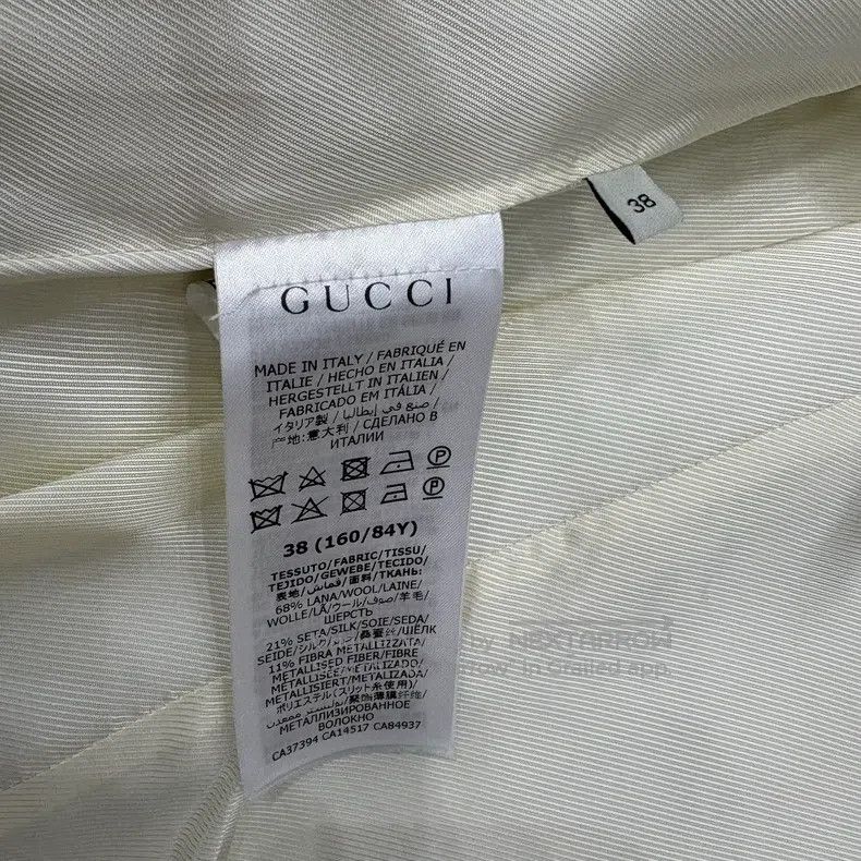 Gucci Gucci Double G full-print lapel single-breasted beige wool Size XS / US 0-2 / IT 36-38 - 5 Thumbnail