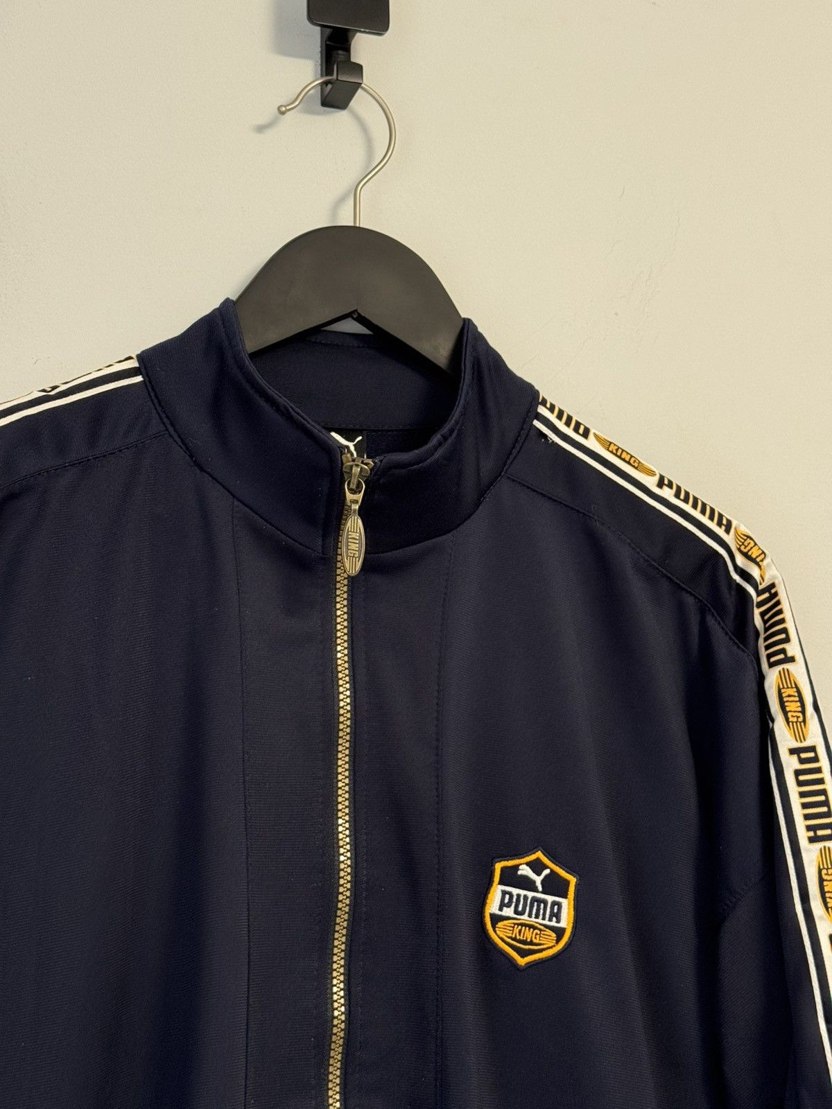 Puma Vintage Puma King Track Jacket Navy Blue Tape Logo Size US XL / EU 56 / 4 - 8 Thumbnail