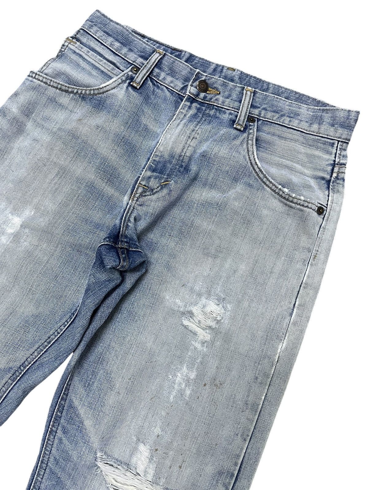 Edwin × Vintage Edwin XV Light Wash Distressed Straight Jeans Size US 30 / EU 46 - 3 Thumbnail