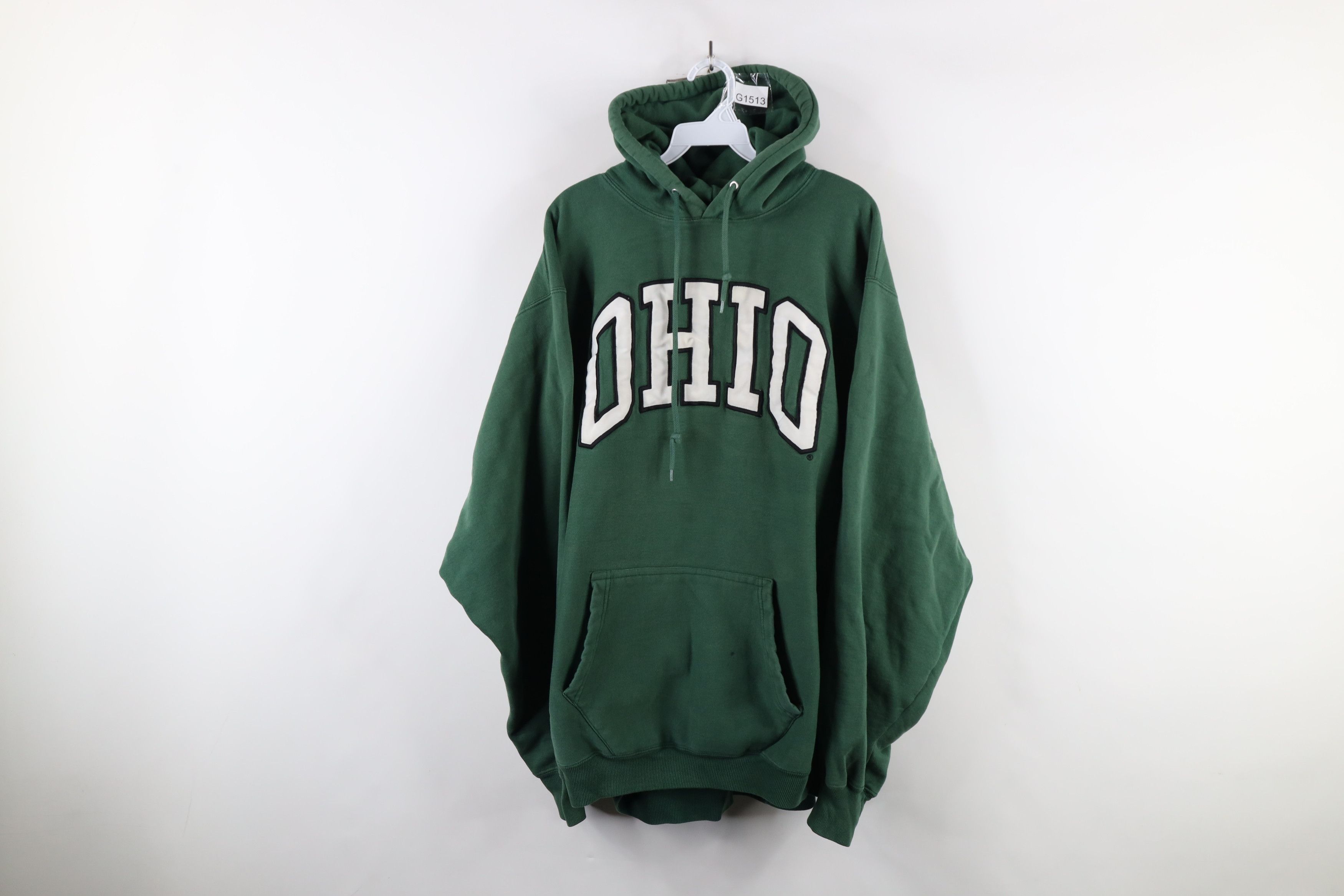 Vintage Vintage 90s Ohio University Heavyweight Hoodie Sweatshirt Size US XXL / EU 58 / 5 - 1 Thumbnail