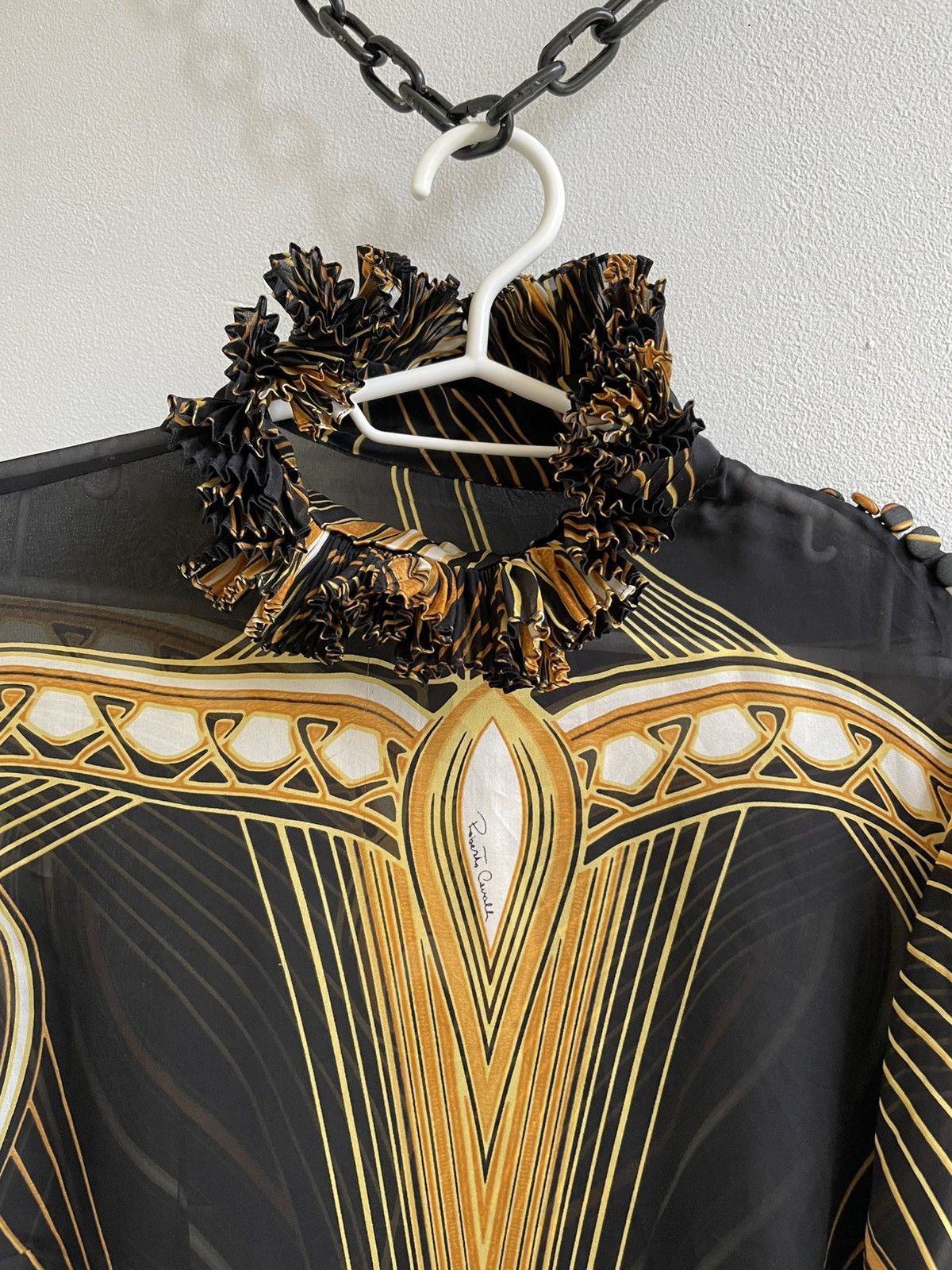 Roberto Cavalli Roberto Cavalli 2007 VOYAGE RUNWAY Collection Silk Blouse Size M / US 6-8 / IT 42-44 - 5 Thumbnail