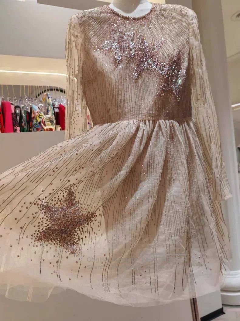 Valentino Valentino Nude studded beaded mesh dress Size S / US 4 / IT 40 - 7 Thumbnail