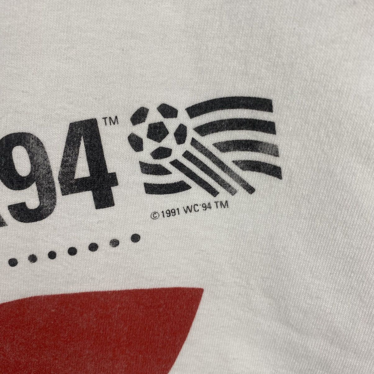 Adidas Vintage 90's ADIDAS World Cup Usa '94 Graphic Tee Shirt Size US L / EU 52-54 / 3 - 3 Thumbnail