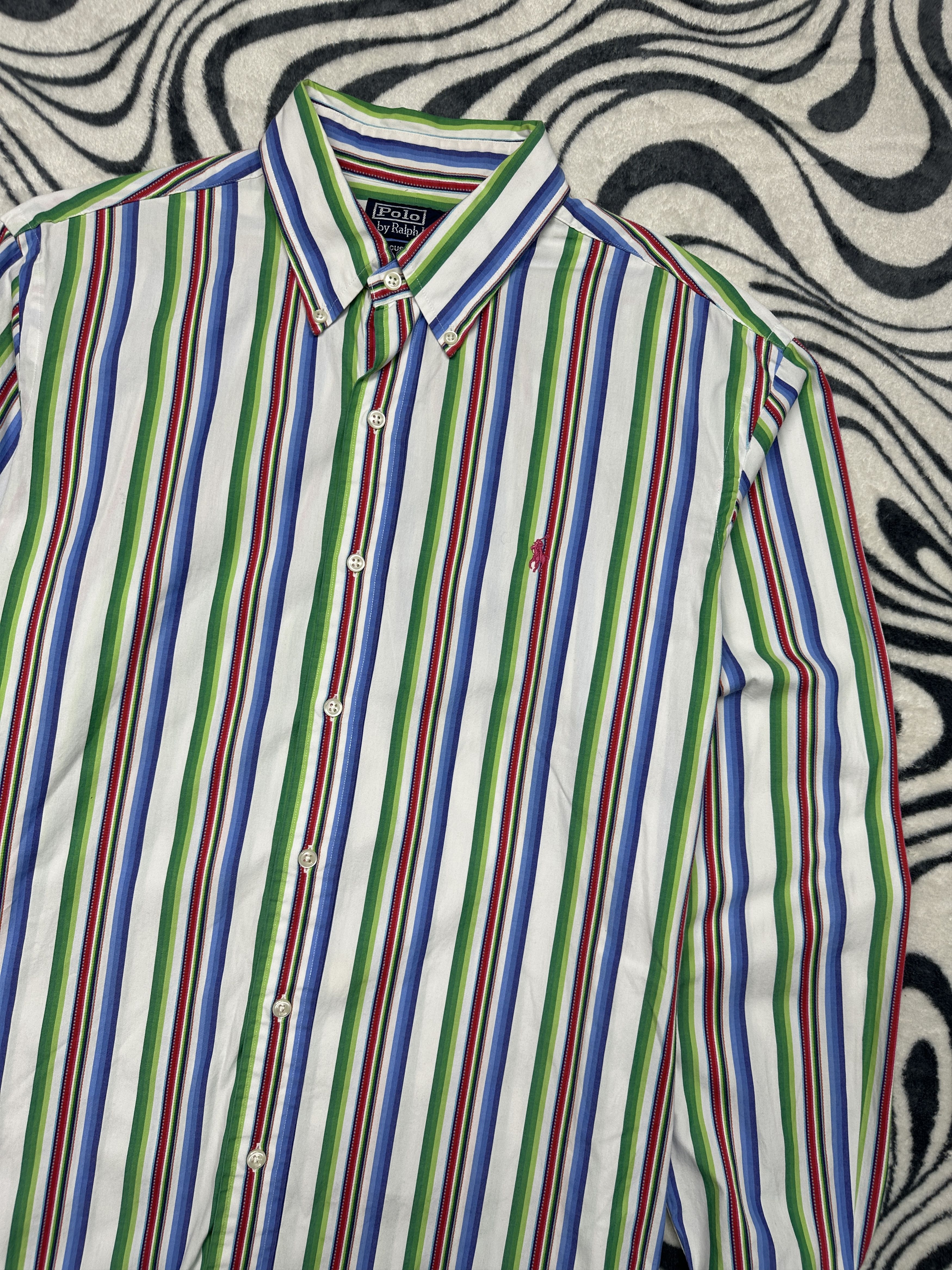 Polo Ralph Lauren Polo Ralph Lauren Mens Long Sleeve Striped Shirt Size US L / EU 52-54 / 3 - 2 Thumbnail